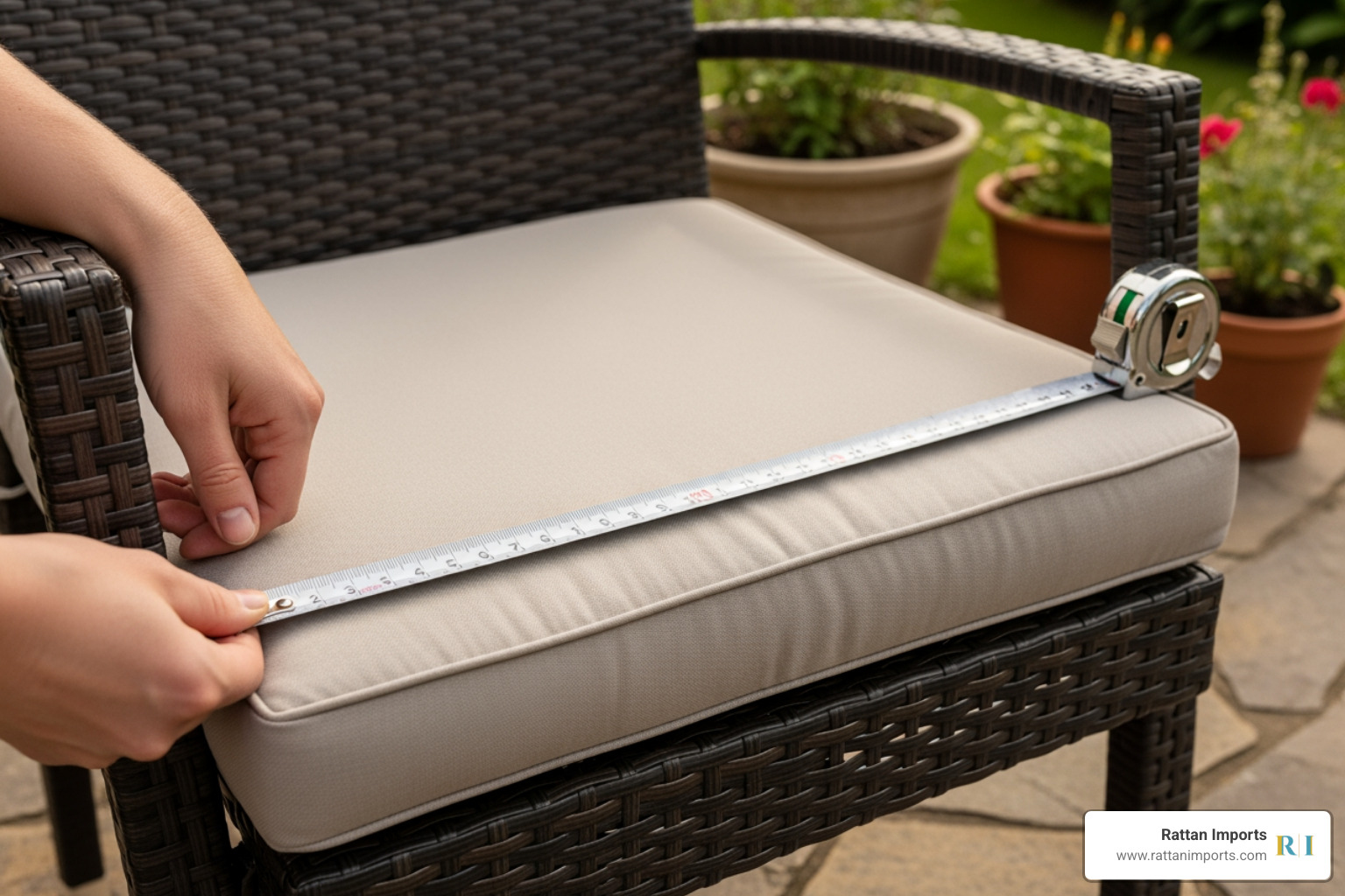 measuring a patio cushion for replacement - Outdoor rattan cushions
