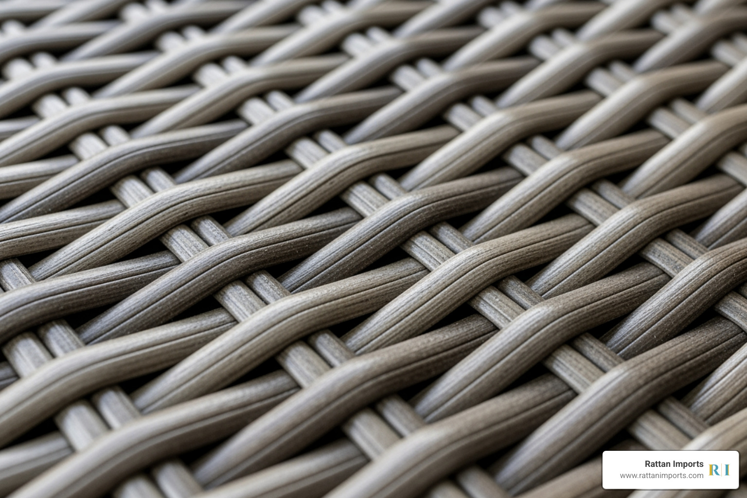Close-up of intricate Lloyd Loom weave - Lloyd Flanders dining sets