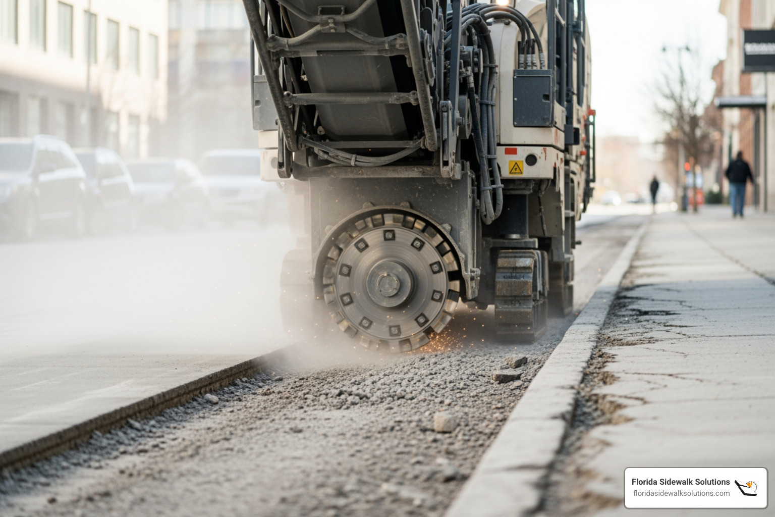 precision sidewalk cutting machine in action - ADA approved sidewalk precision sidewalk cutting machine in action - ADA approved sidewalk