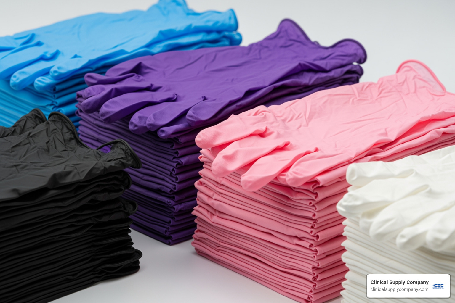 variety of nitrile glove colors - nitrile exam gloves
