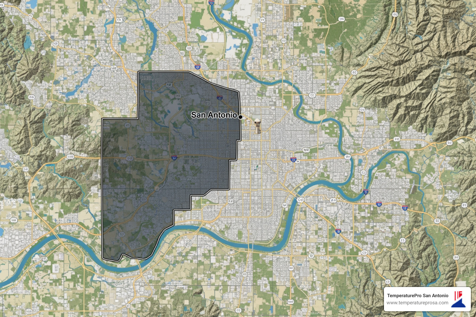 map of San Antonio service area - 24 hour heat pump service in converse tx map of San Antonio service area - 24 hour heat pump service in converse tx