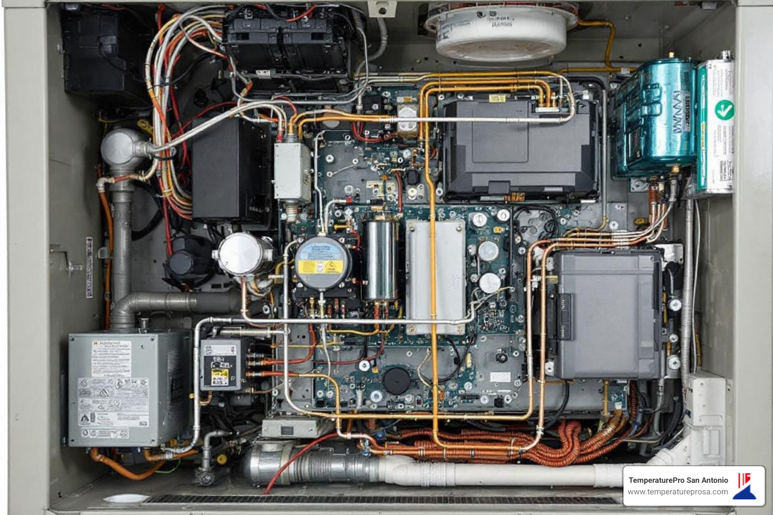 of a heat pump's internal components - emergency heat pump repair in helotes tx of a heat pump's internal components - emergency heat pump repair in helotes tx