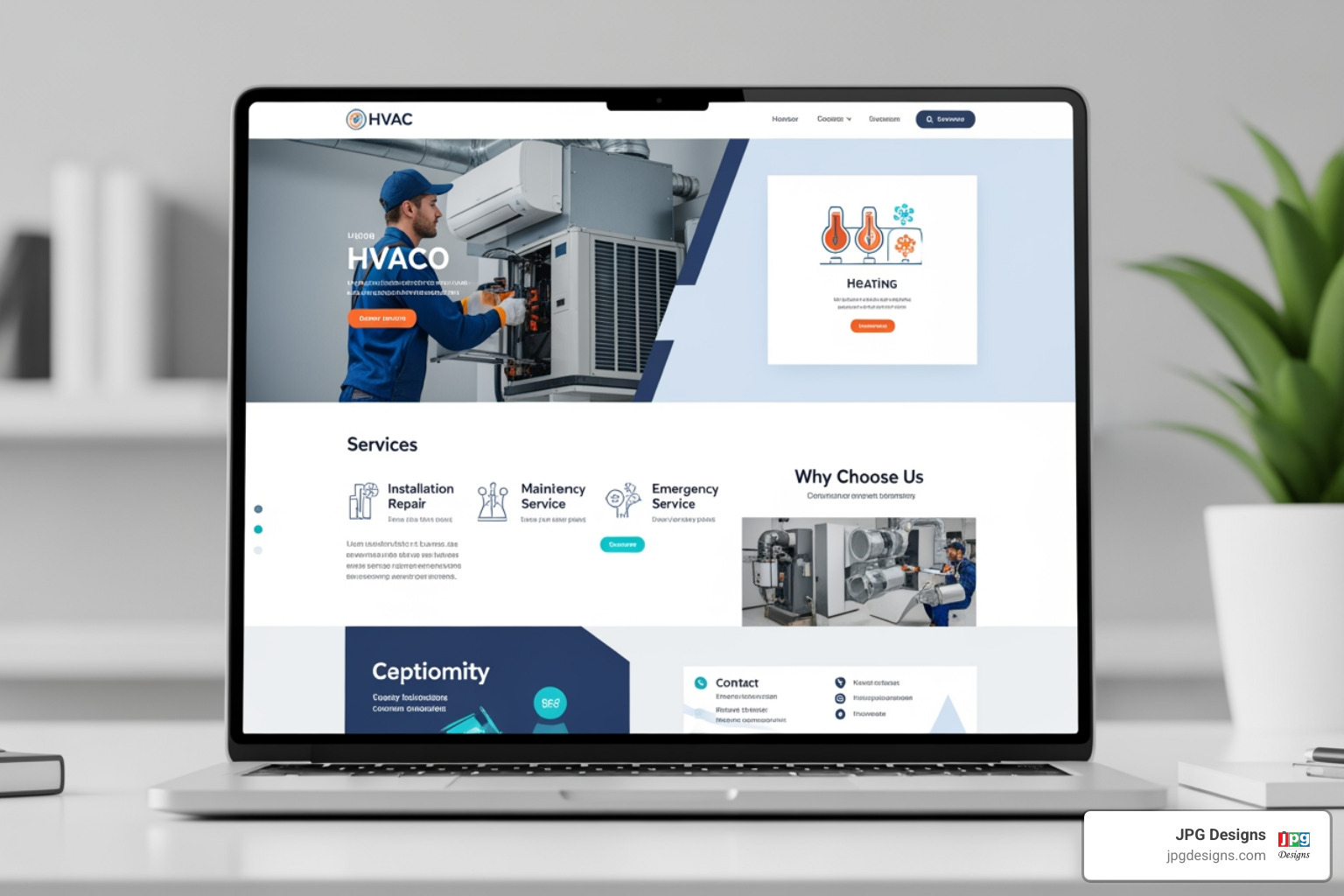 local HVAC company ranking high on Google Maps and search results - hvac web designs