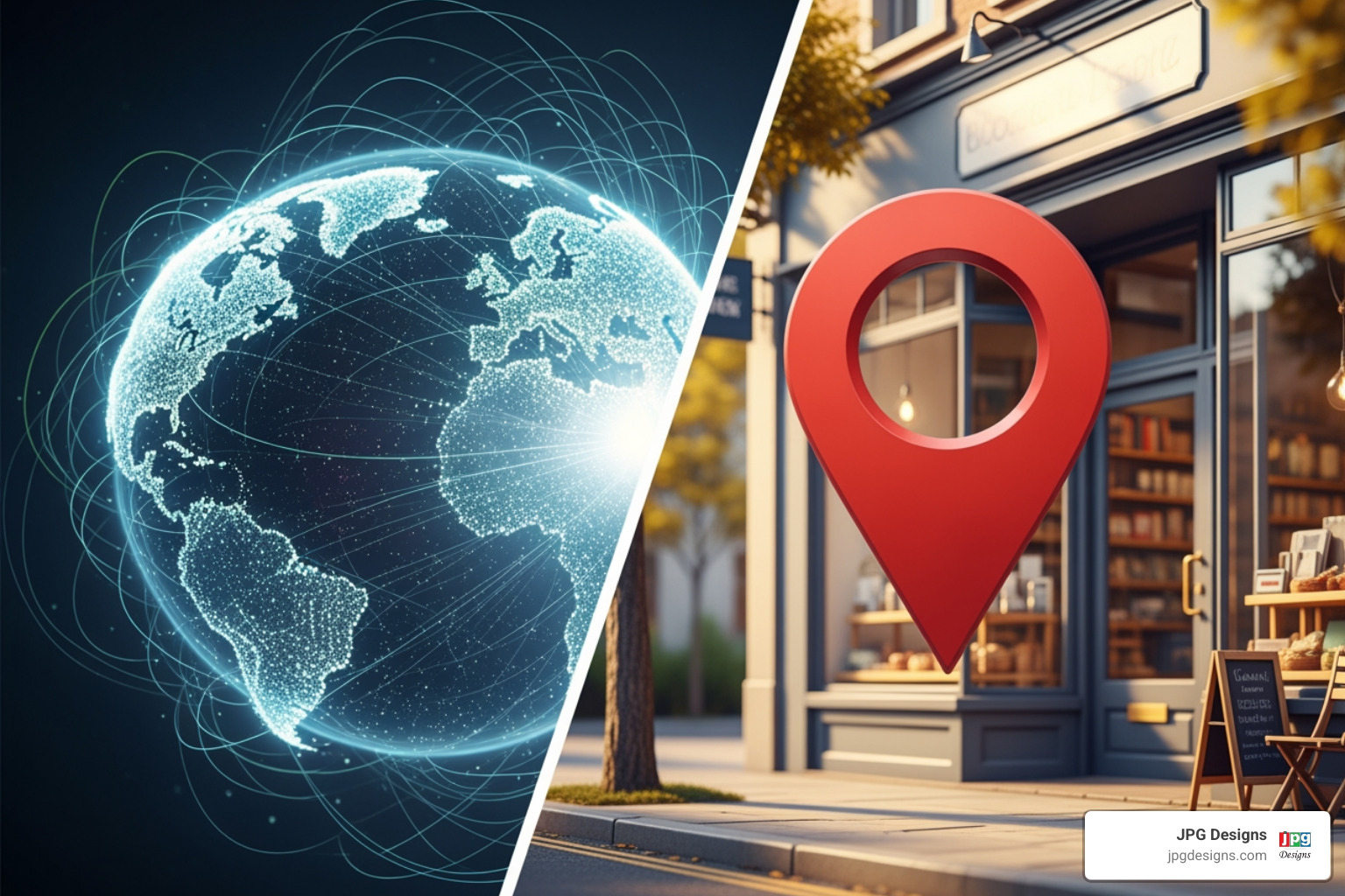 comparison table of General SEO and Local SEO - what is seo and how it works for small businesses