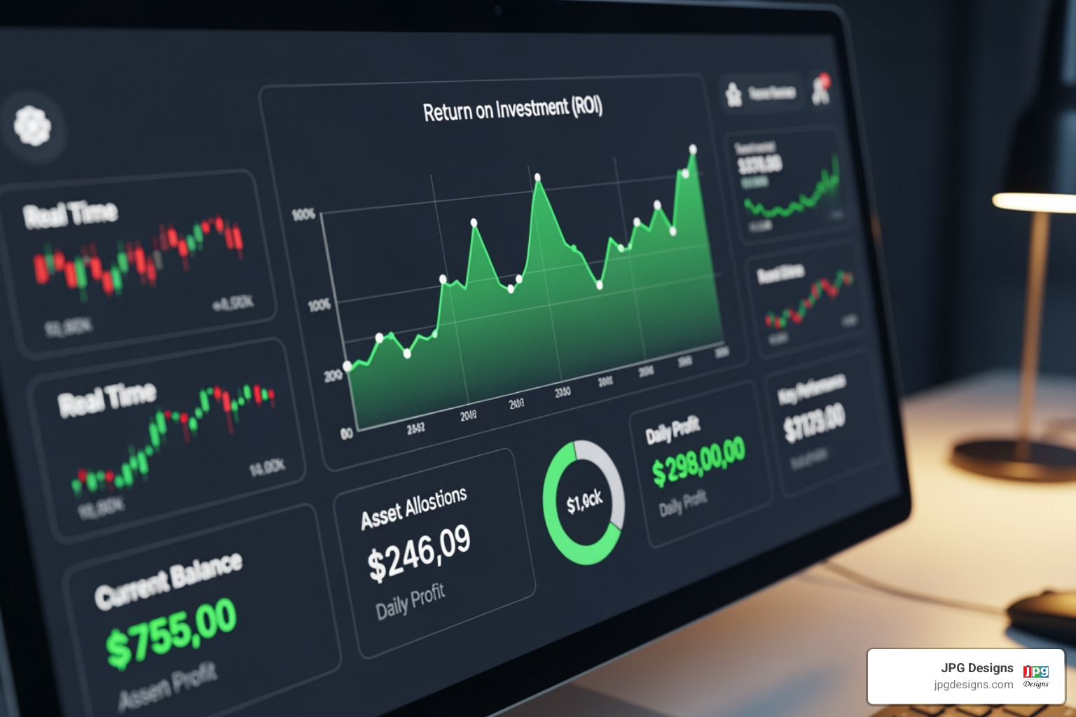 Dashboard showing positive ROI from an ad campaign - Google Ads for electricians