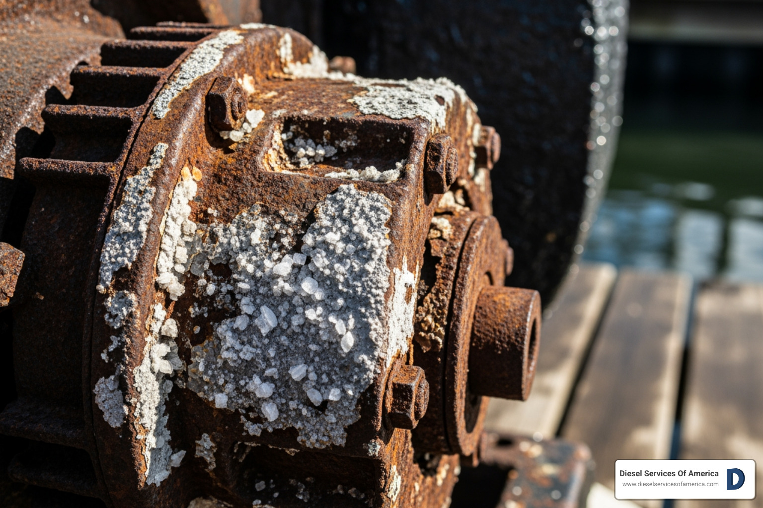 image of a corroded generator part found in a marine environment - emergency generator repair fort lauderdale fl