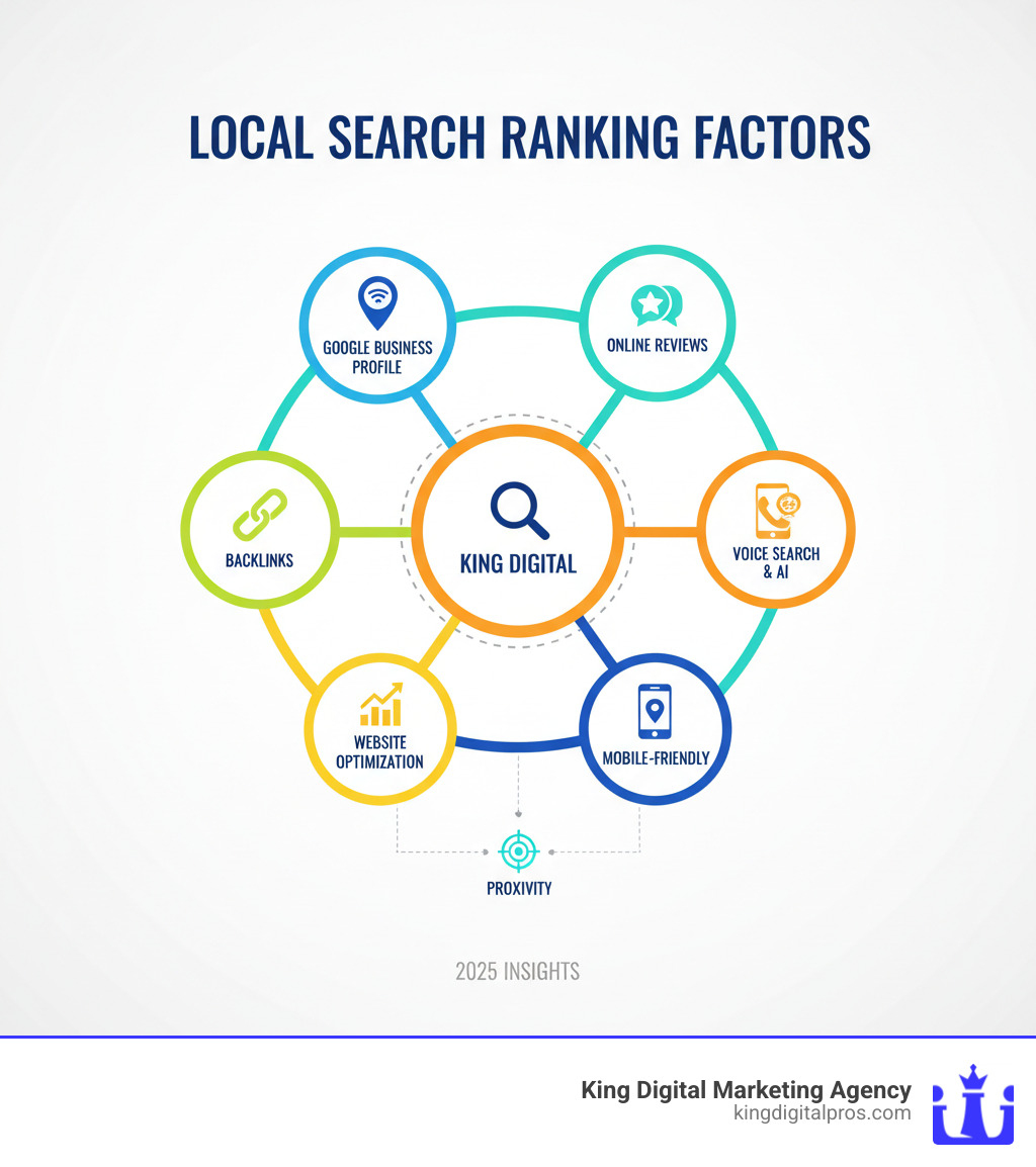infographic showing local search ranking factors - optimize local search infographic infographic showing local search ranking factors - optimize local search infographic