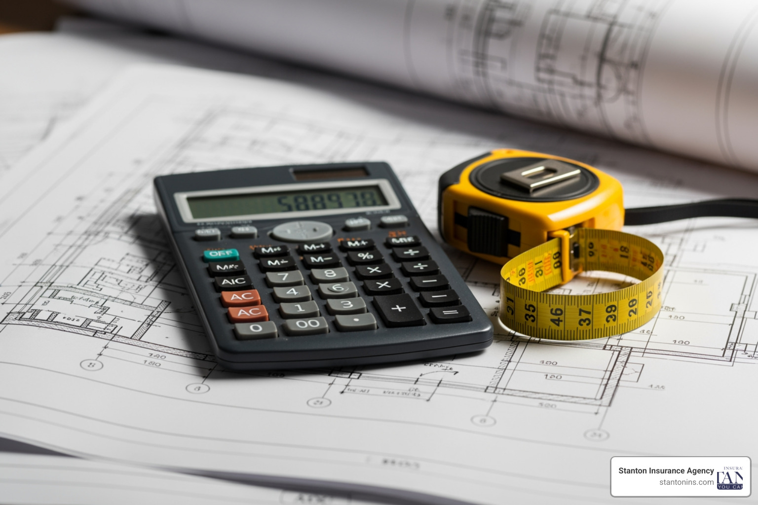 calculator and measuring tape on architectural plans - What is builder's risk calculator and measuring tape on architectural plans - What is builder's risk