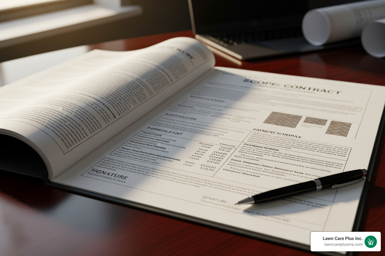 detailed paver project contract - paver contractor near me