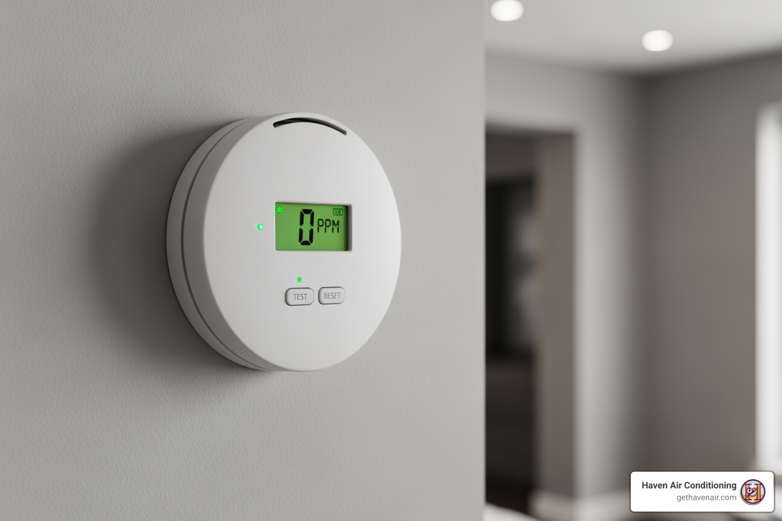 carbon monoxide detector mounted on a wall - heating system problems carbon monoxide detector mounted on a wall - heating system problems