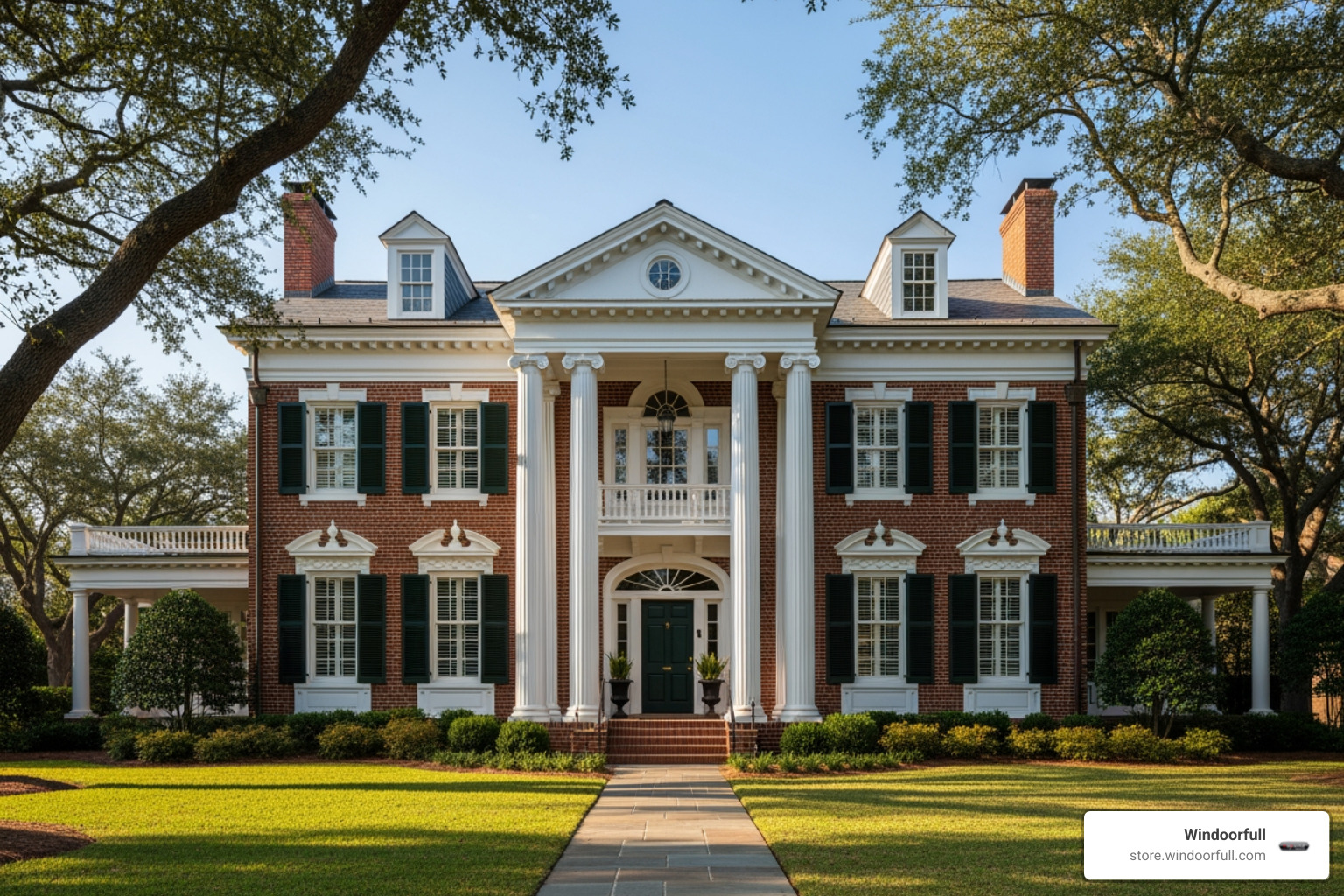 classic home with ornate Colonial-style window trim - window trim kit classic home with ornate Colonial-style window trim - window trim kit