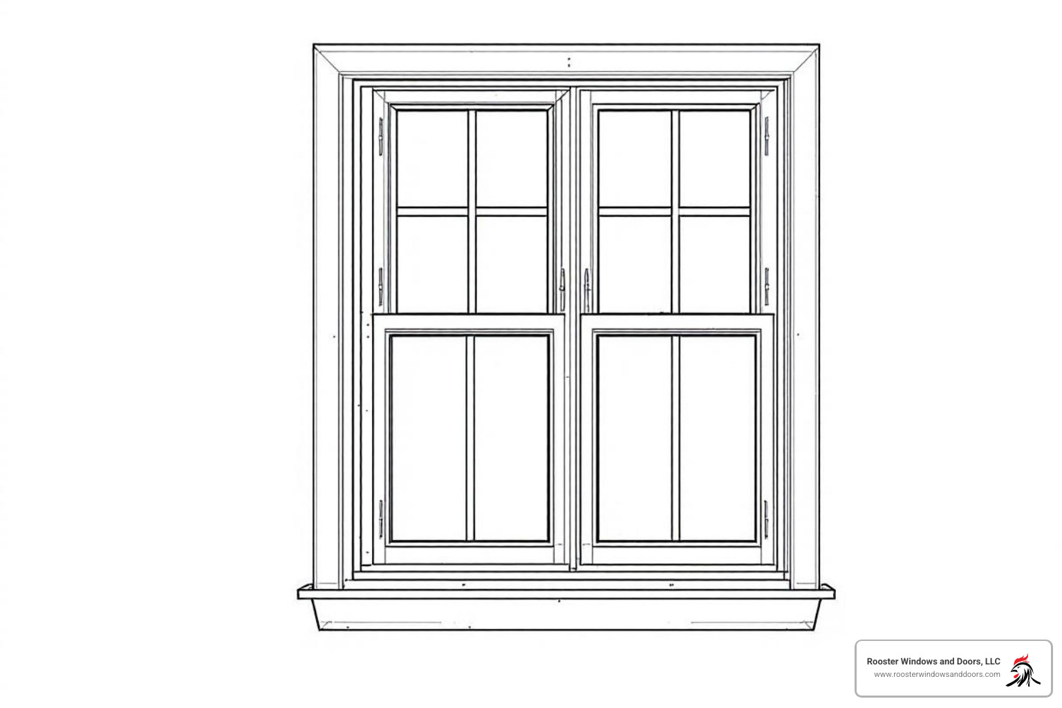 Double hung window with labeled parts - double hung window repair