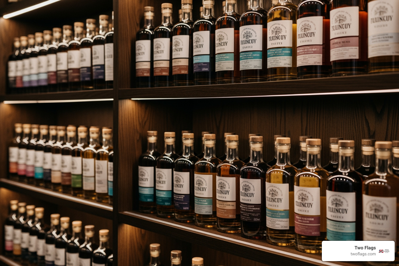 curated shelf of craft spirits - liquor store Arlington Heights