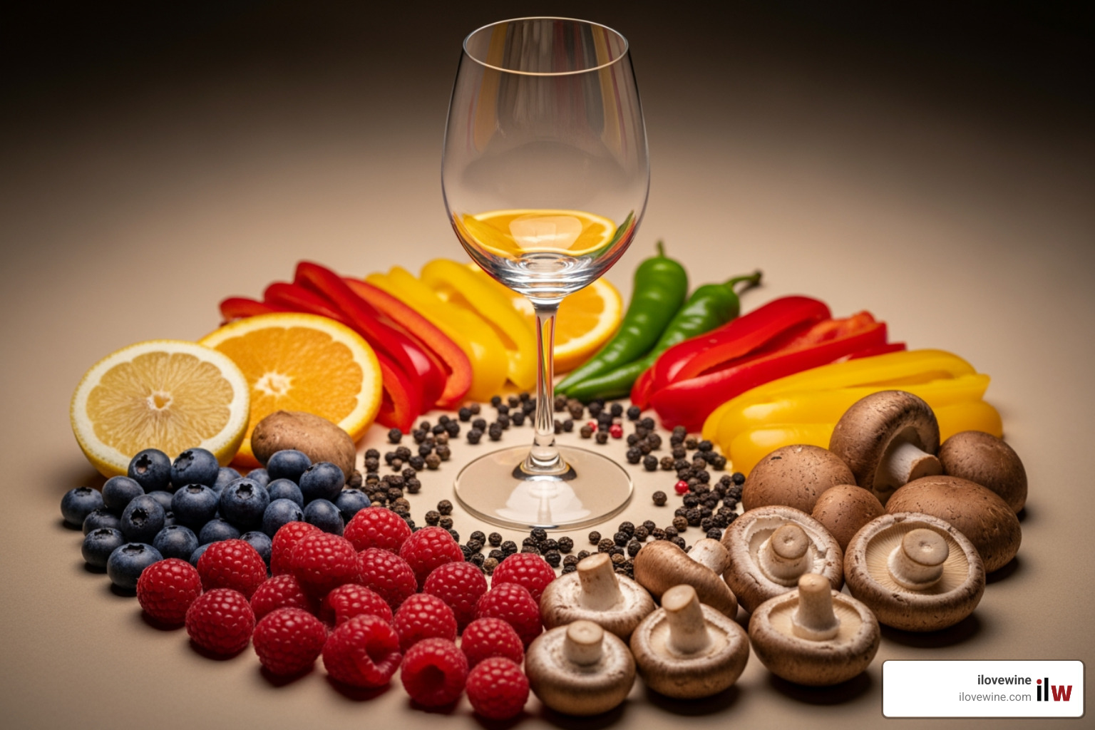 wine aroma wheel or flavor chart - blind tasting wine wine aroma wheel or flavor chart - blind tasting wine