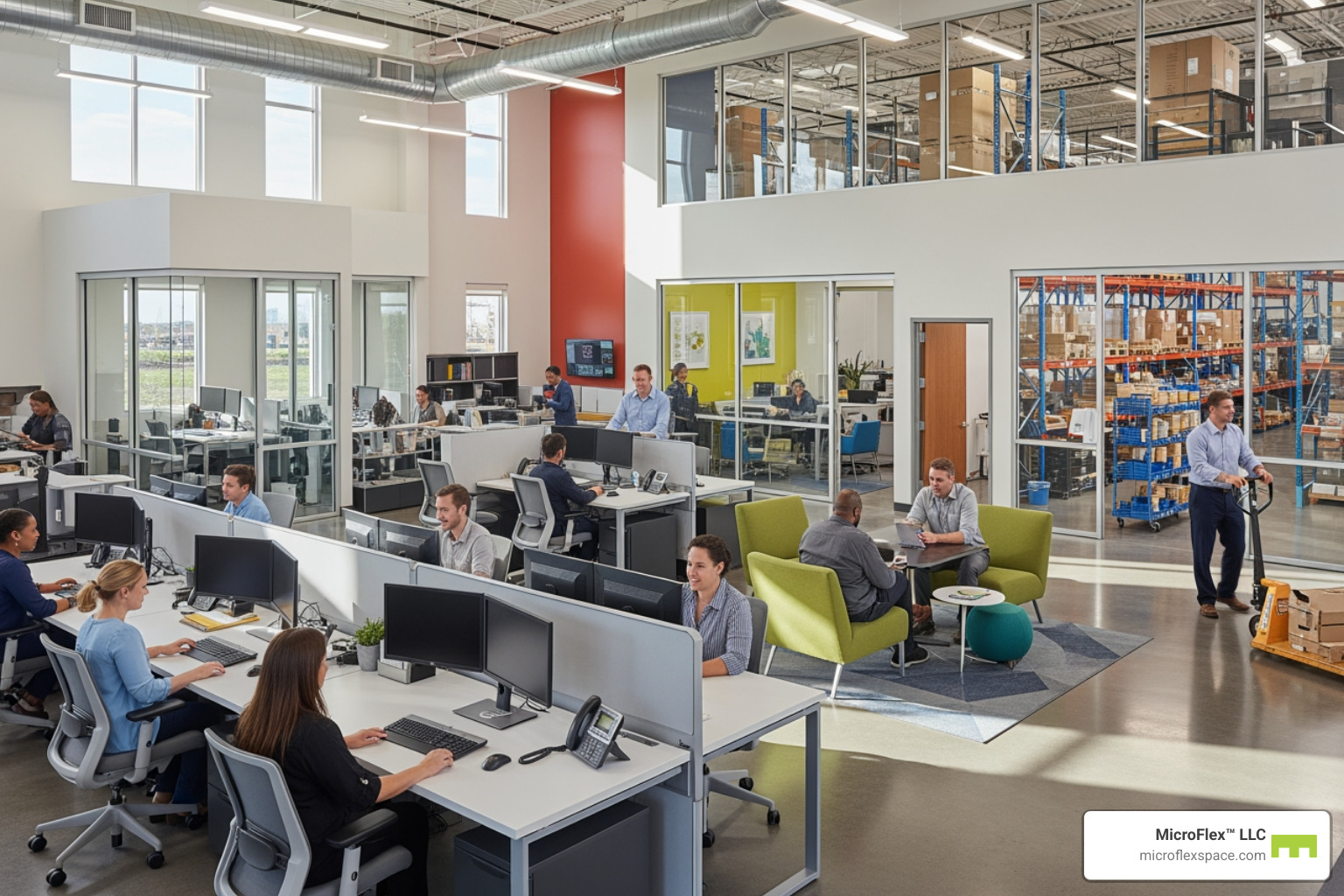 A modern MicroFlex™ facility with happy business tenants - Office Space Huntsville A modern MicroFlex™ facility with happy business tenants - Office Space Huntsville