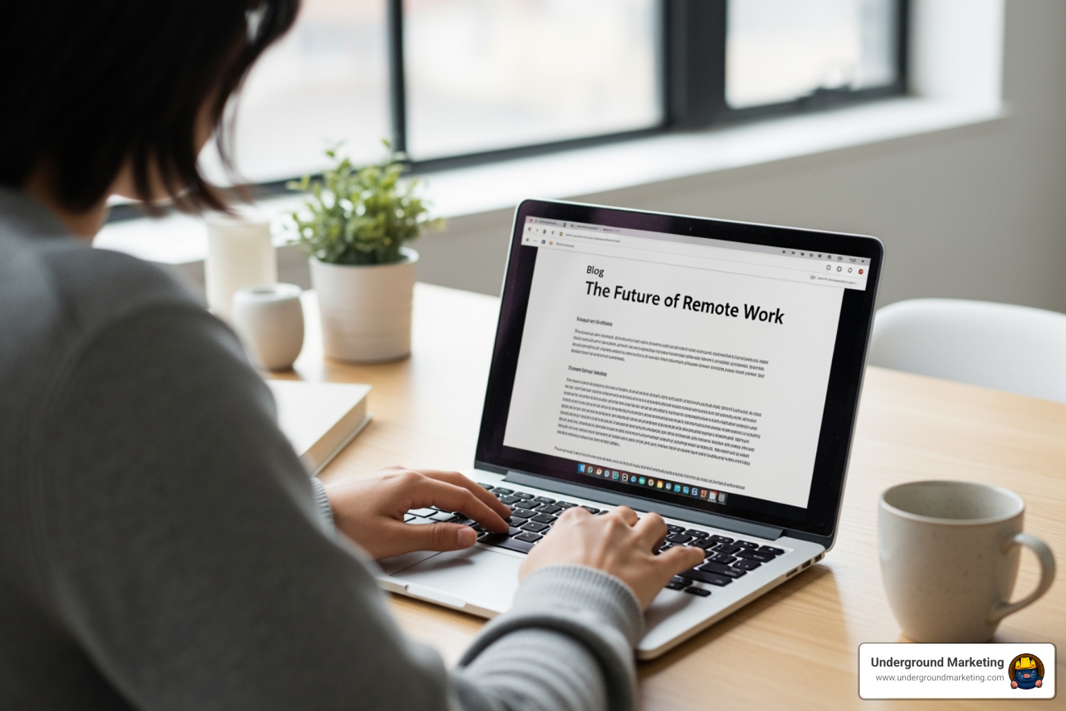 A writer drafting a blog article, representing a guest post contribution. - link building outreach email templates