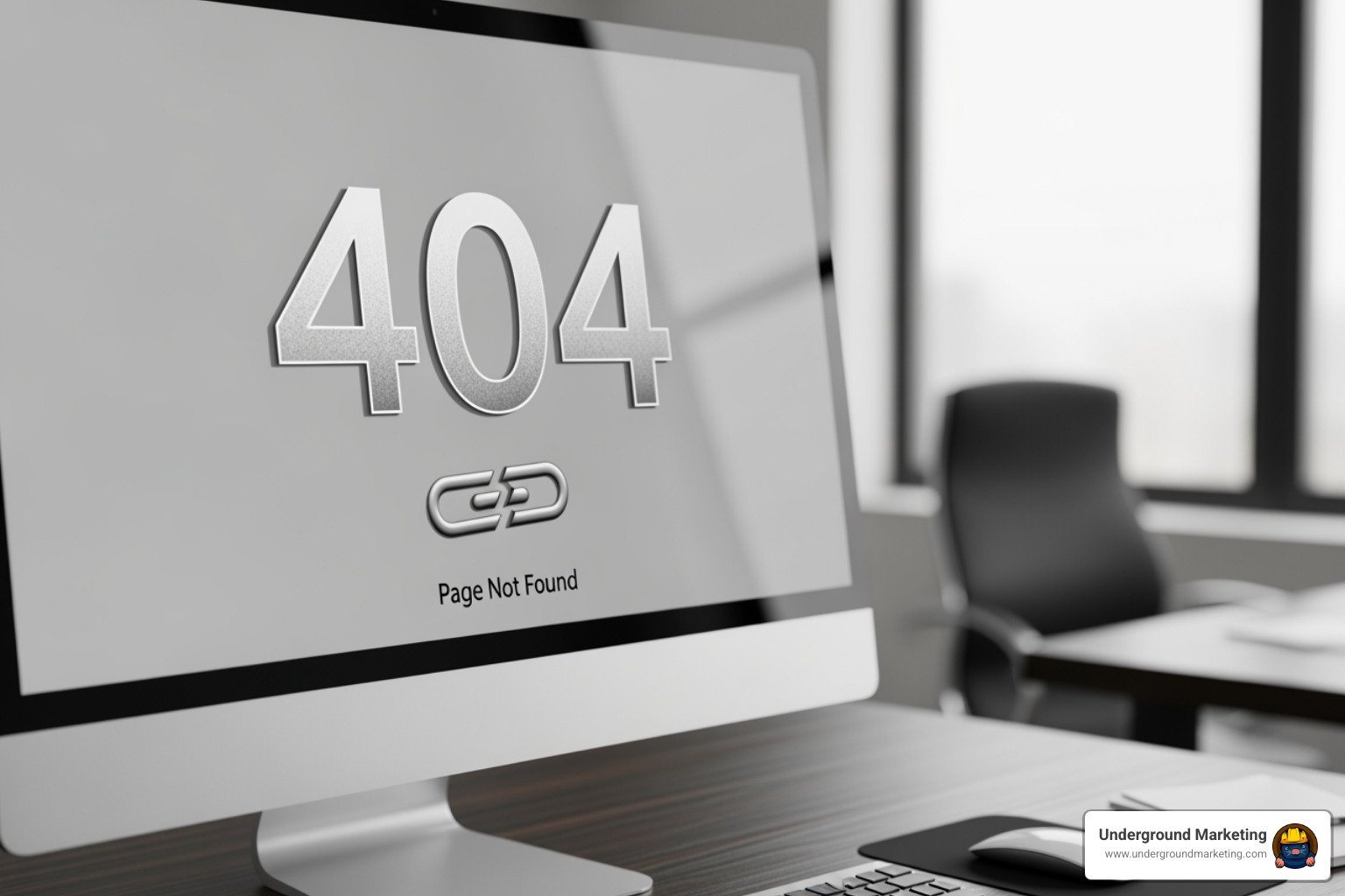 A computer screen displaying a 404 error, highlighting a broken link opportunity. - link building outreach email templates