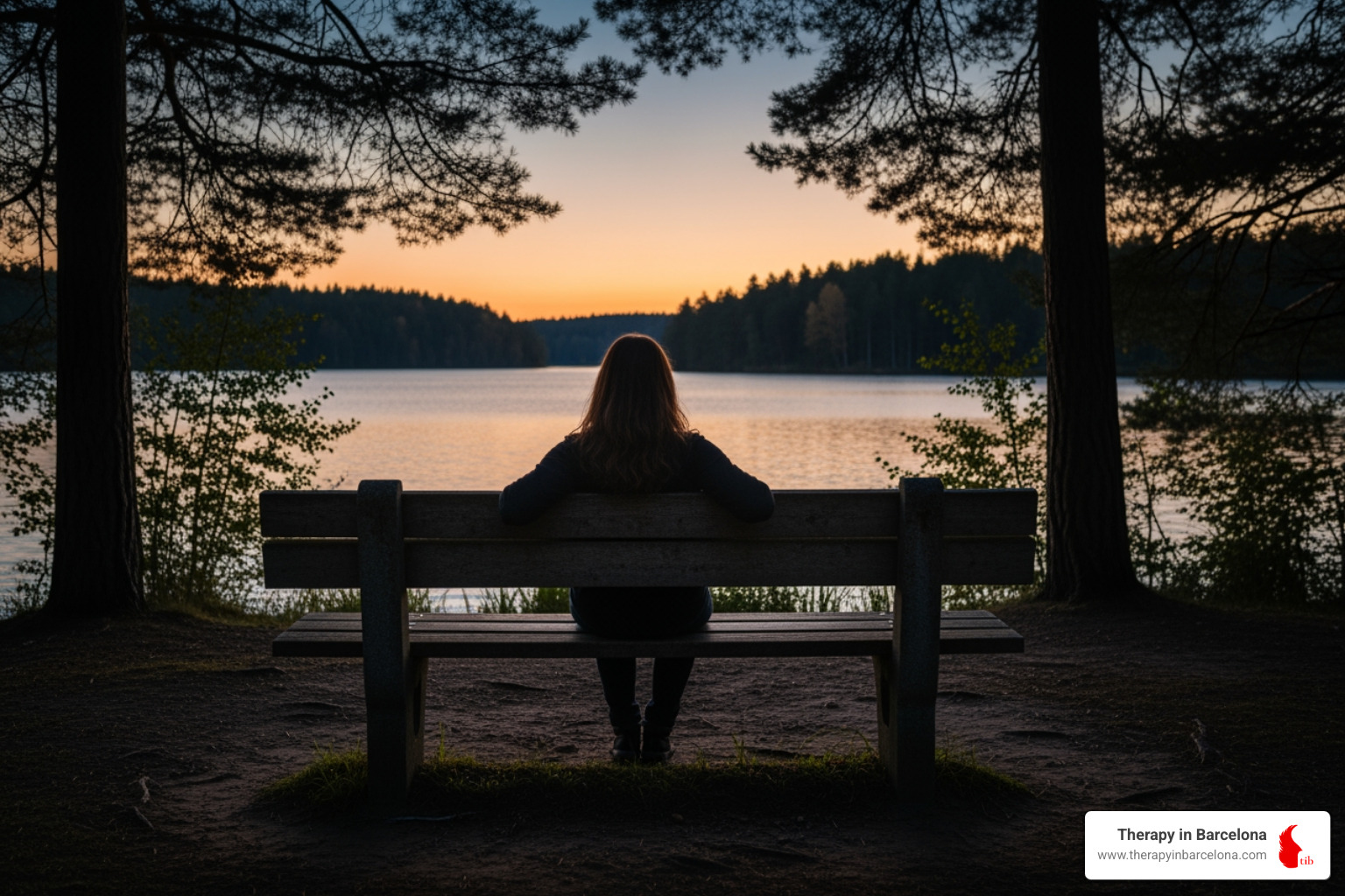 Person sitting alone, looking contemplative and disconnected - EMDR for complex PTSD