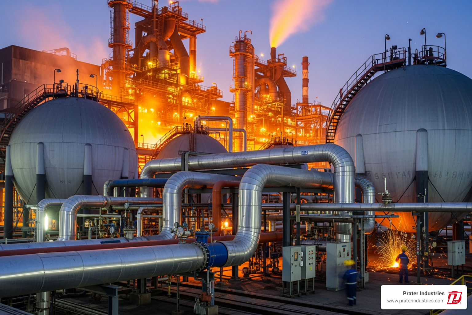 Steel mill with industrial gas infrastructure - Air separation equipment