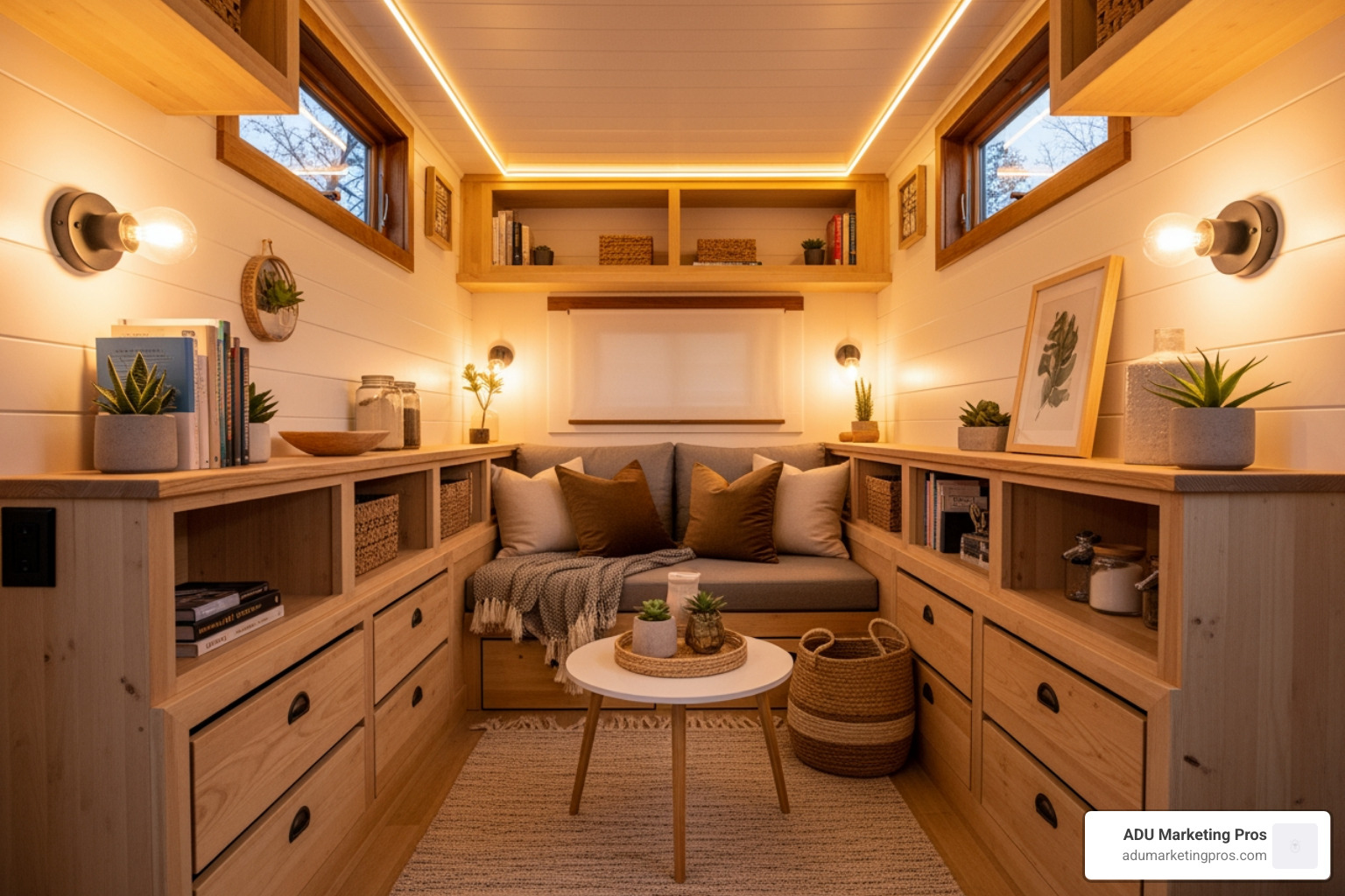 cozy, well-organized tiny home interior - tiny homes Bay Area cozy, well-organized tiny home interior - tiny homes Bay Area