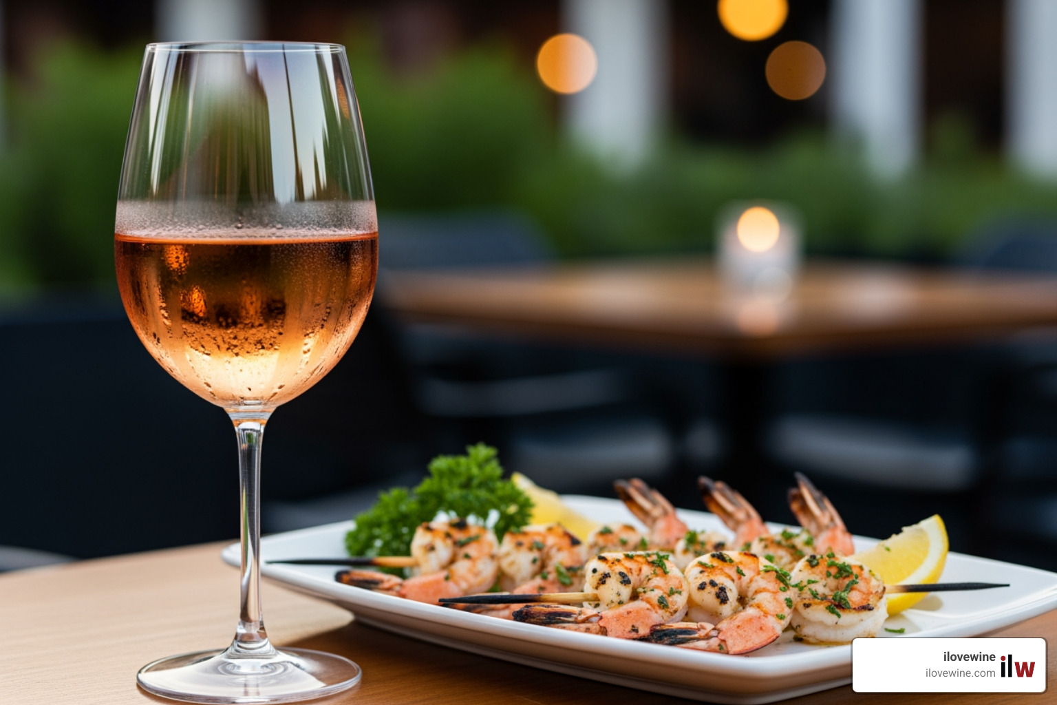 Dry rosé with grilled shrimp - Rosé wine pairing