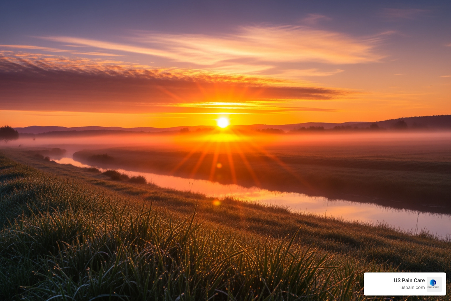 A sunrise over a calm landscape, symbolizing hope and recovery - saving lives through increased support for mental- and behavioral-health needs
