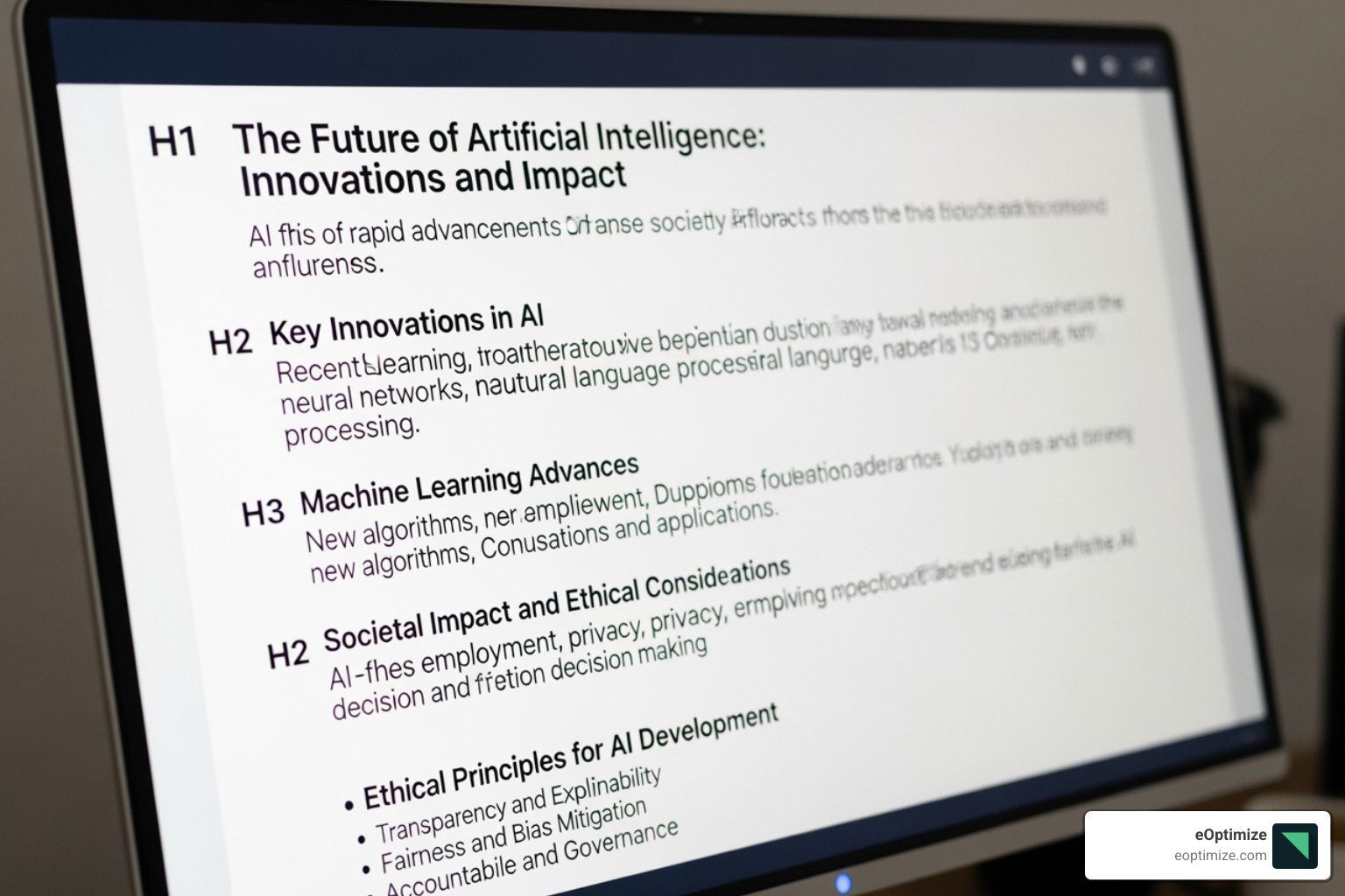 A well-structured article snippet with clear headings and a list - what are best practice geo for content marketing