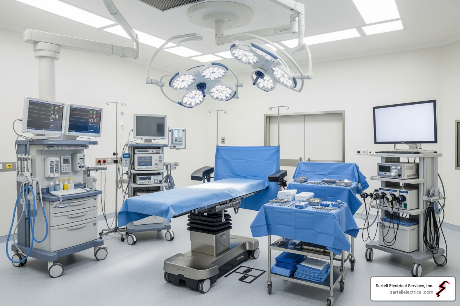 brightly lit, clean operating room - Healthcare lighting solutions