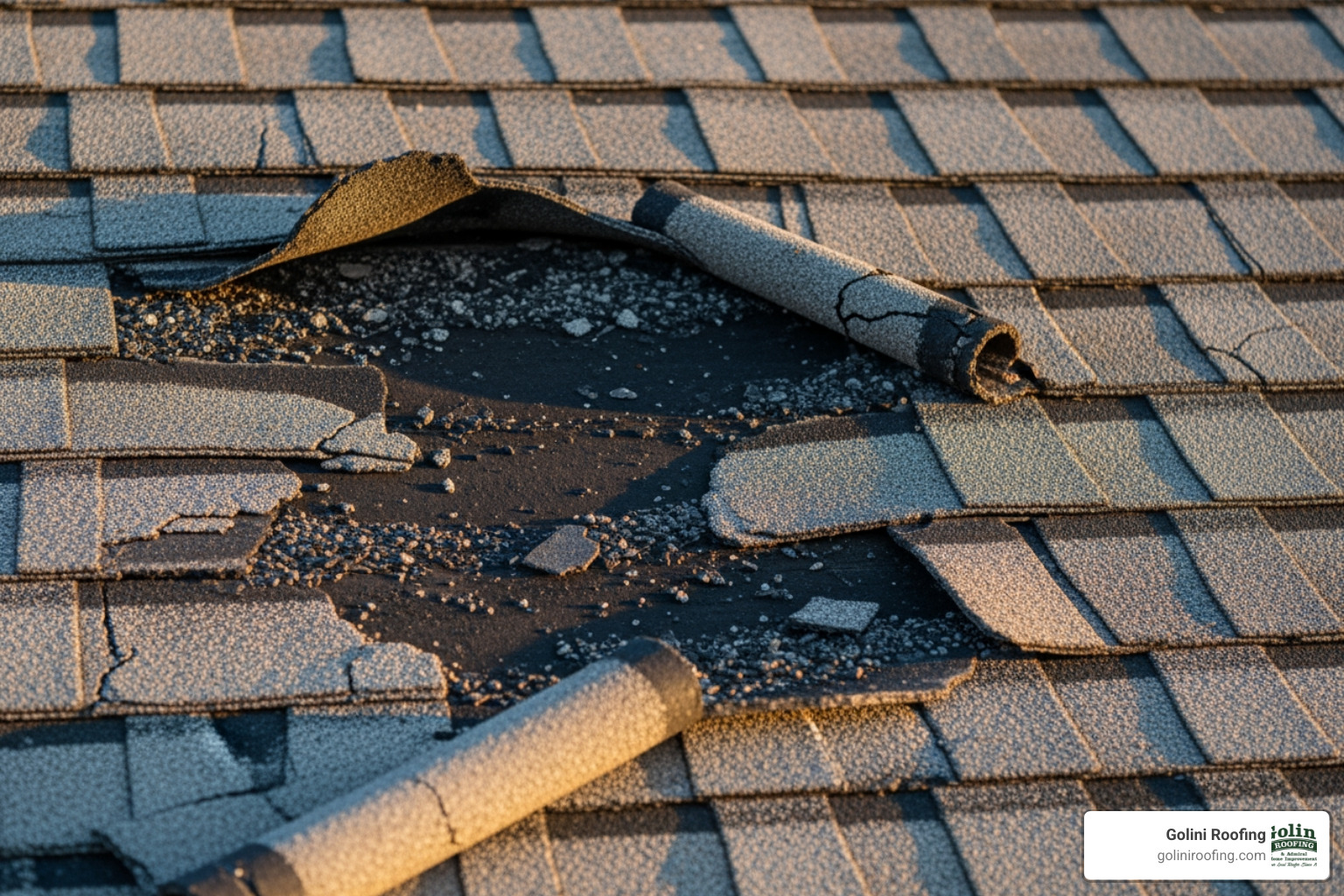 damaged asphalt shingles on a roof - patching a roof damaged asphalt shingles on a roof - patching a roof