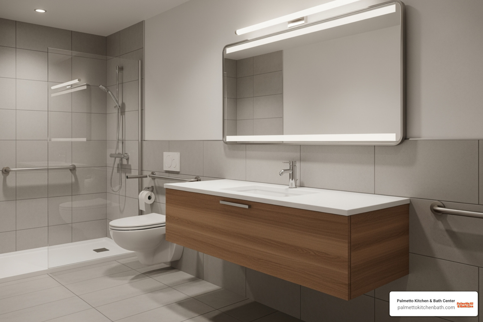 wall-mounted vanity with knee clearance and a lever faucet - accessible bathroom design wall-mounted vanity with knee clearance and a lever faucet - accessible bathroom design