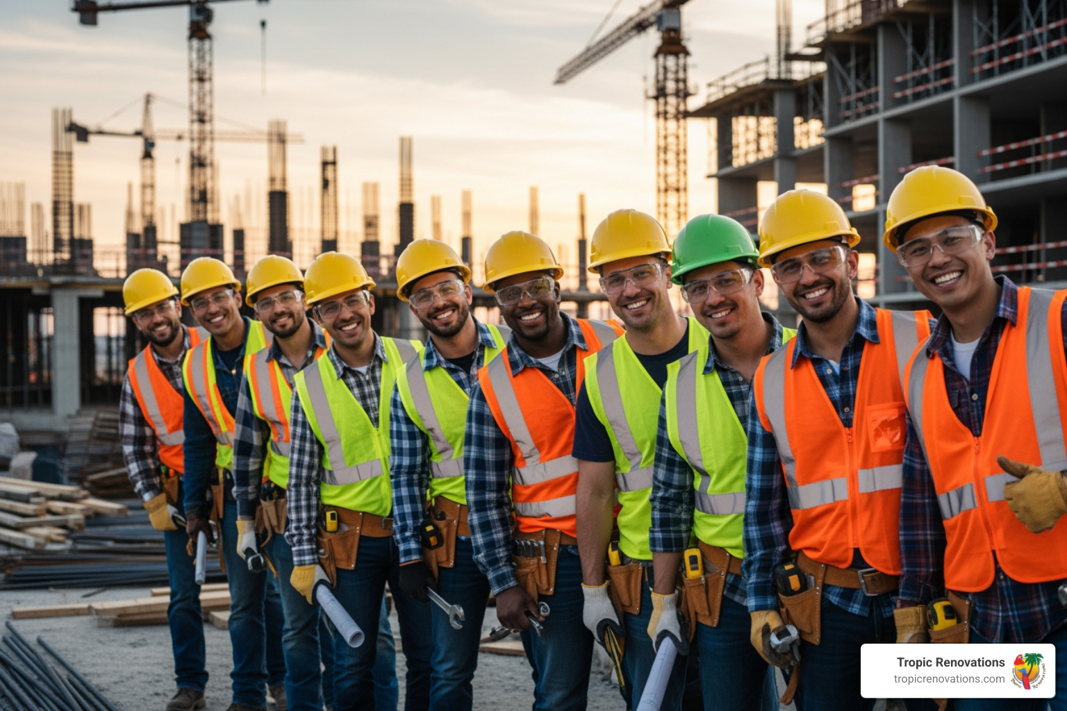 professional and friendly construction crew in uniform - whole home remodel where to start