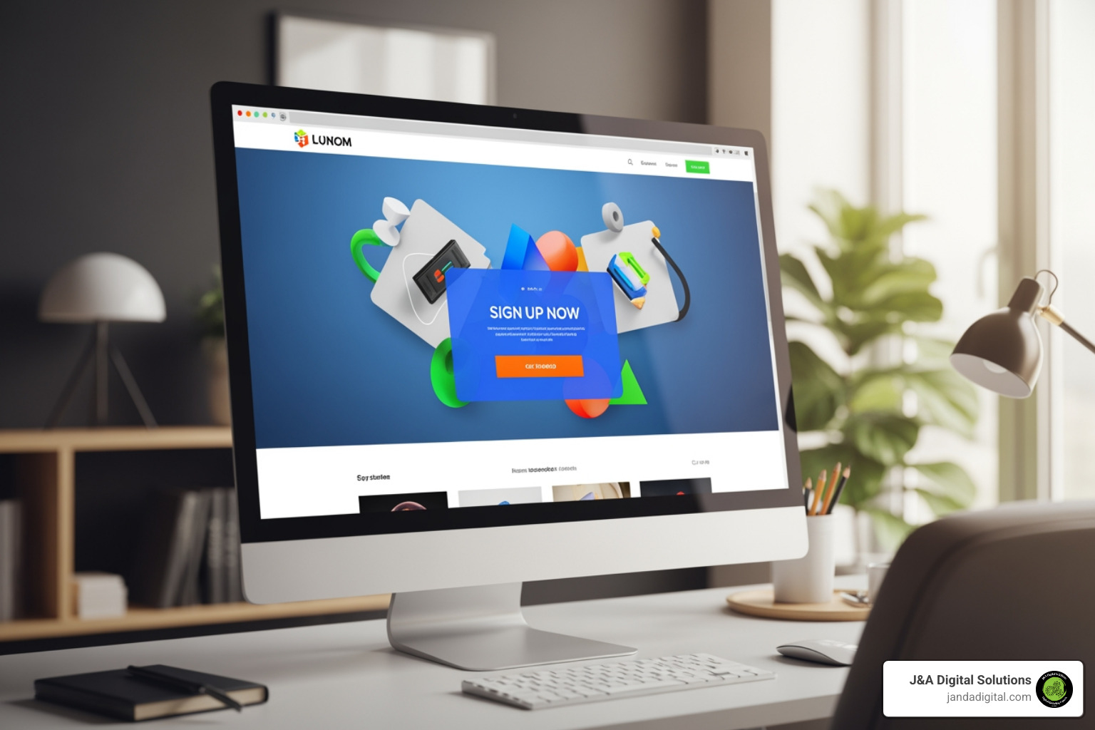 High-converting landing page with a clear call-to-action button and engaging visuals - get high quality leads