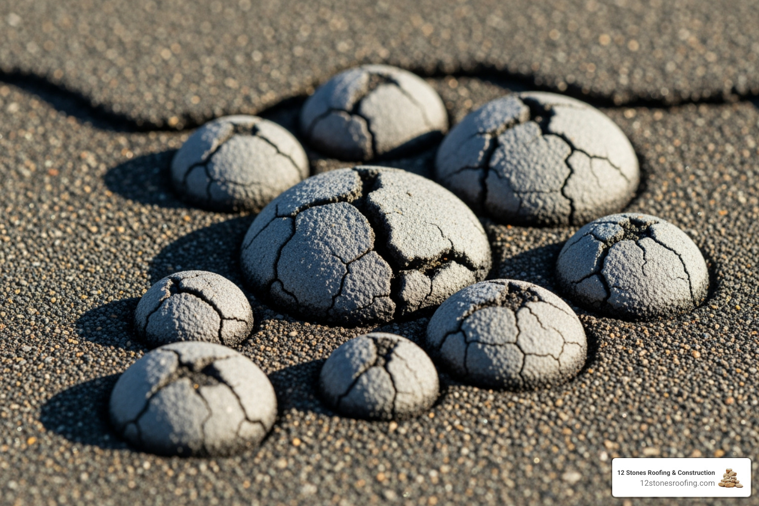 of a blistered section on a built-up roof (BUR) system. - commercial roof repair contractors of a blistered section on a built-up roof (BUR) system. - commercial roof repair contractors