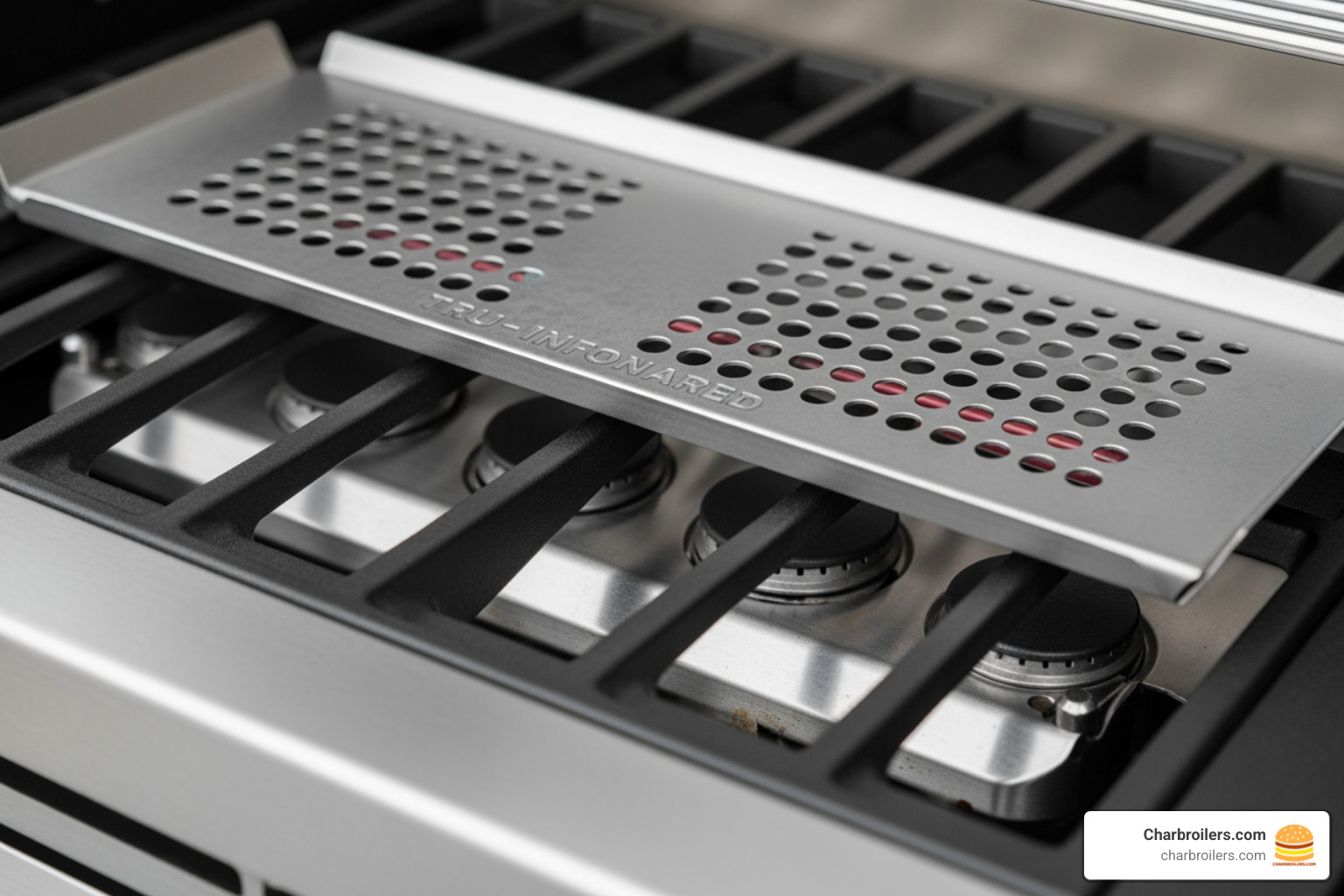 of the TRU-Infrared emitter plate and burner system - charbroil commercial infrared