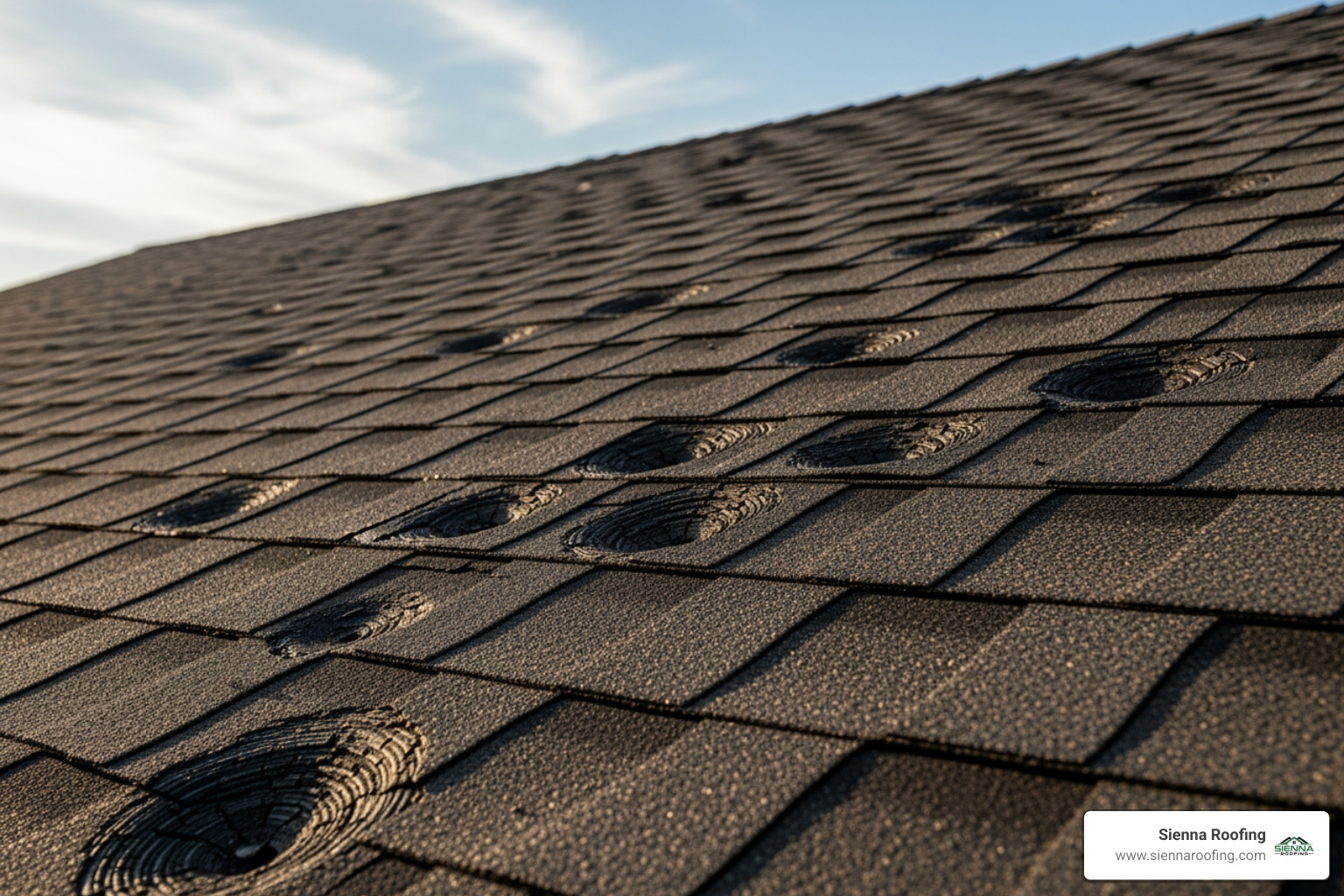 hail-damaged asphalt shingles - roof replacement richmond tx