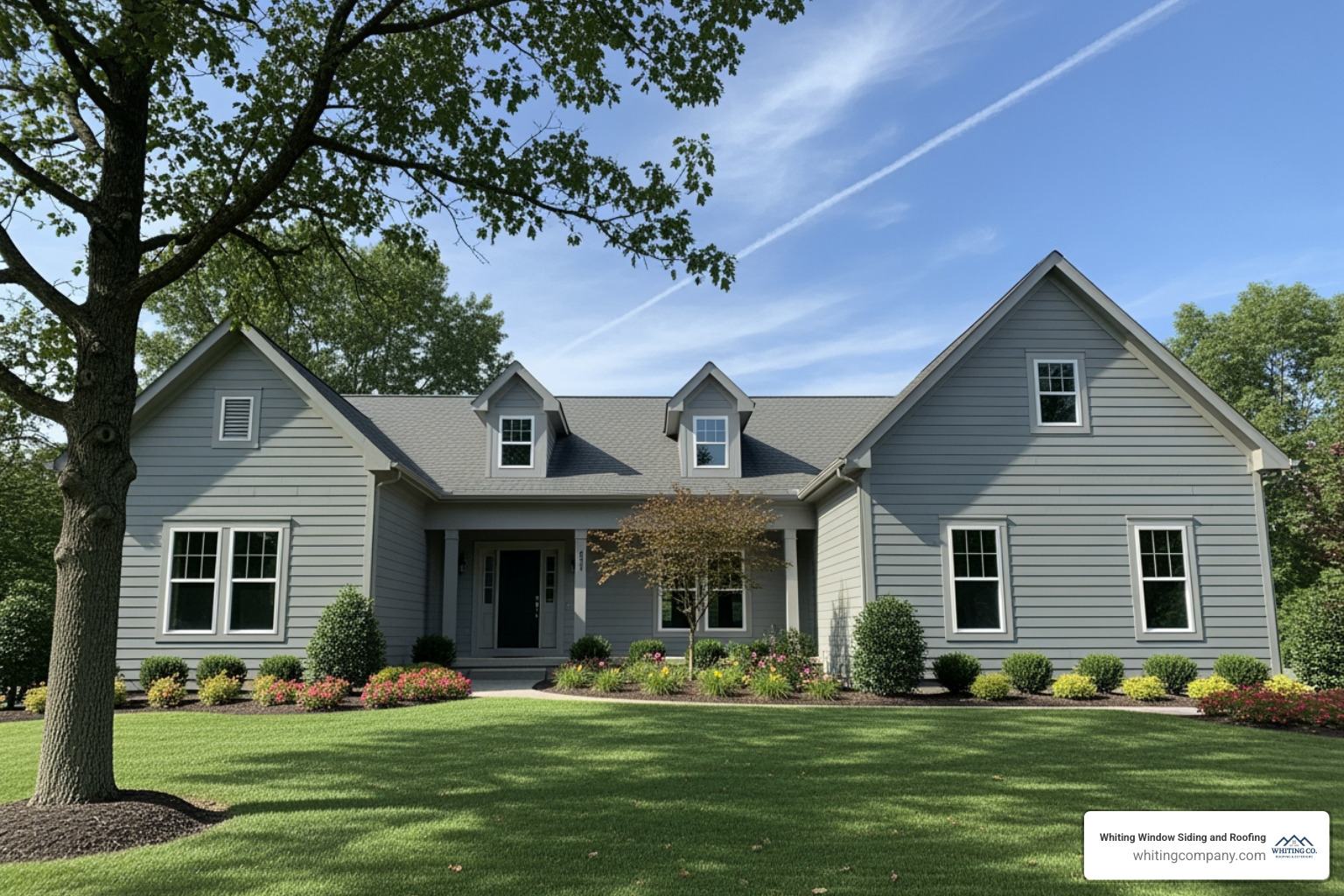 Maryland home with new fiber cement siding - roofing and siding