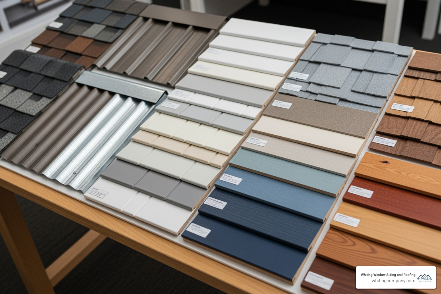 roofing and siding material samples - roofing and siding contractors
