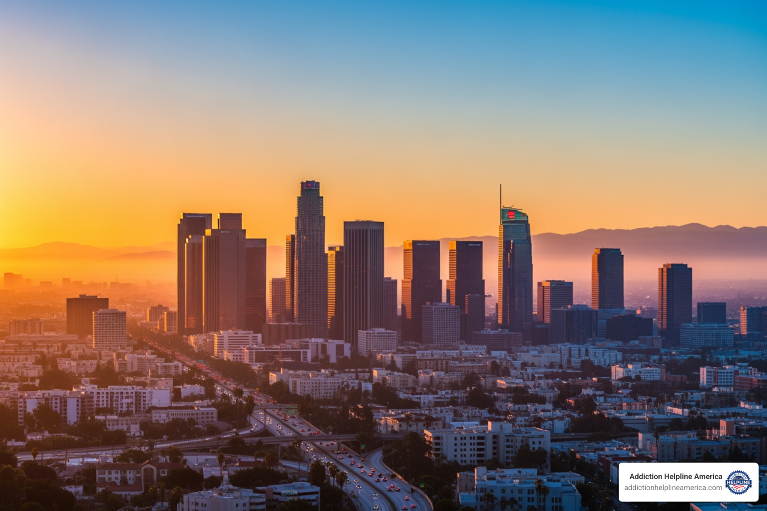 Los Angeles skyline at sunrise - Drug & Alcohol Rehabs in Los Angeles, CA Los Angeles skyline at sunrise - Drug & Alcohol Rehabs in Los Angeles, CA