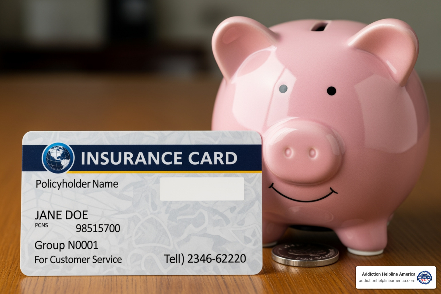 Insurance card next to a piggy bank - Drug & Alcohol Rehabs in Los Angeles, CA Insurance card next to a piggy bank - Drug & Alcohol Rehabs in Los Angeles, CA
