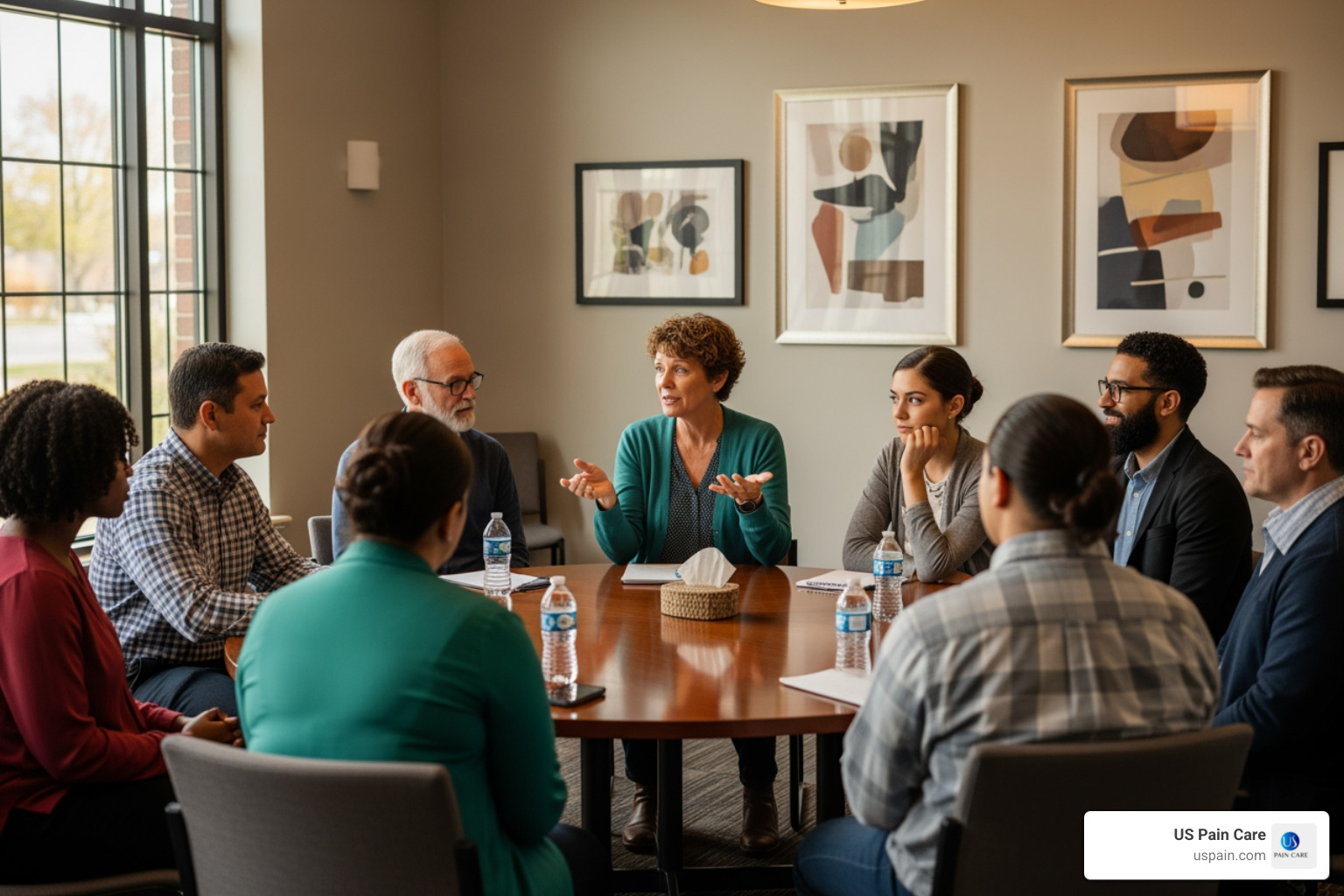 support group meeting, showing connection and community - personalized addiction treatment plans