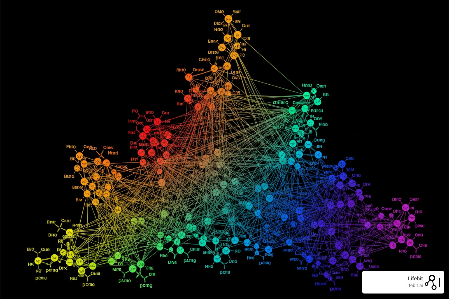 Network graph showing drug-drug interactions - ai-driven pharmacovigilance solutions Network graph showing drug-drug interactions - ai-driven pharmacovigilance solutions