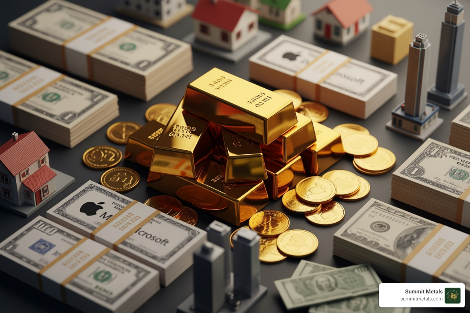 financial portfolio chart showing gold as a diversifying asset - Investment grade gold bars financial portfolio chart showing gold as a diversifying asset - Investment grade gold bars