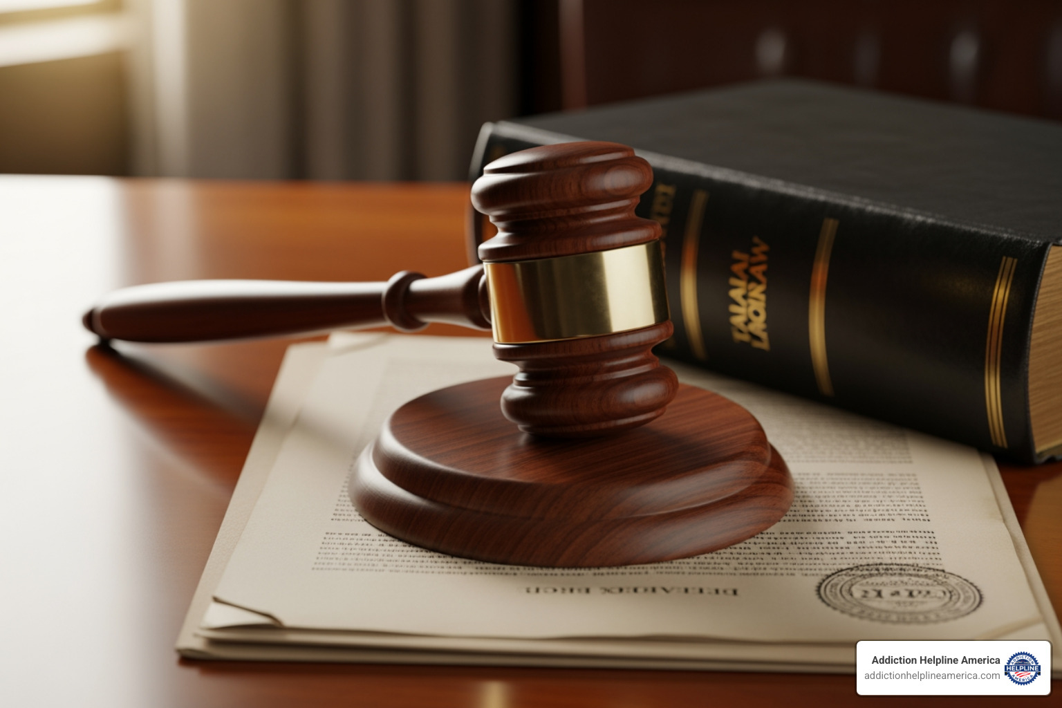 Document with a gavel, symbolizing legal rights - Drug & Alcohol Rehab for UPS Employees Document with a gavel, symbolizing legal rights - Drug & Alcohol Rehab for UPS Employees