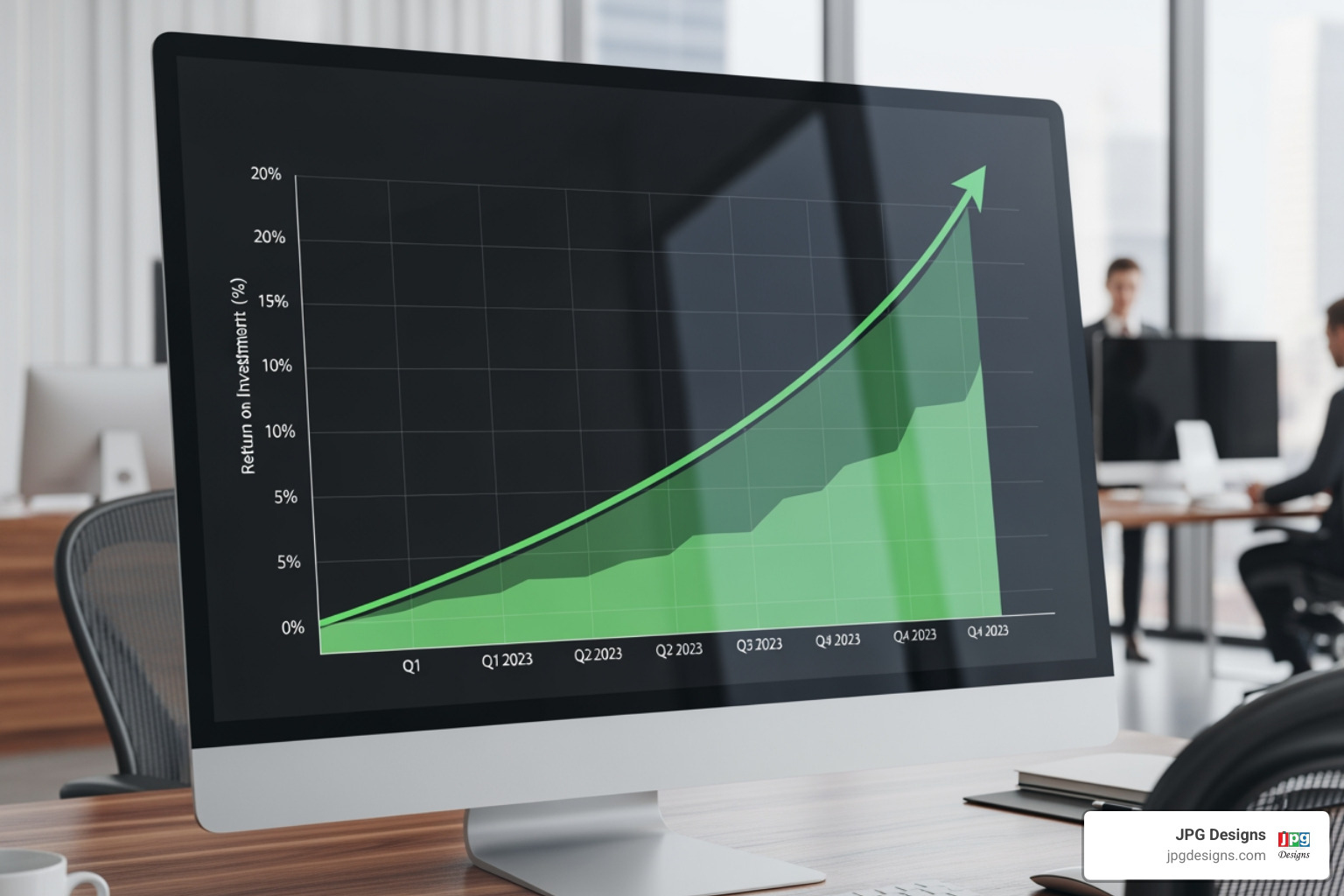 graph showing positive ROI on marketing spend - digital marketing for electricians
