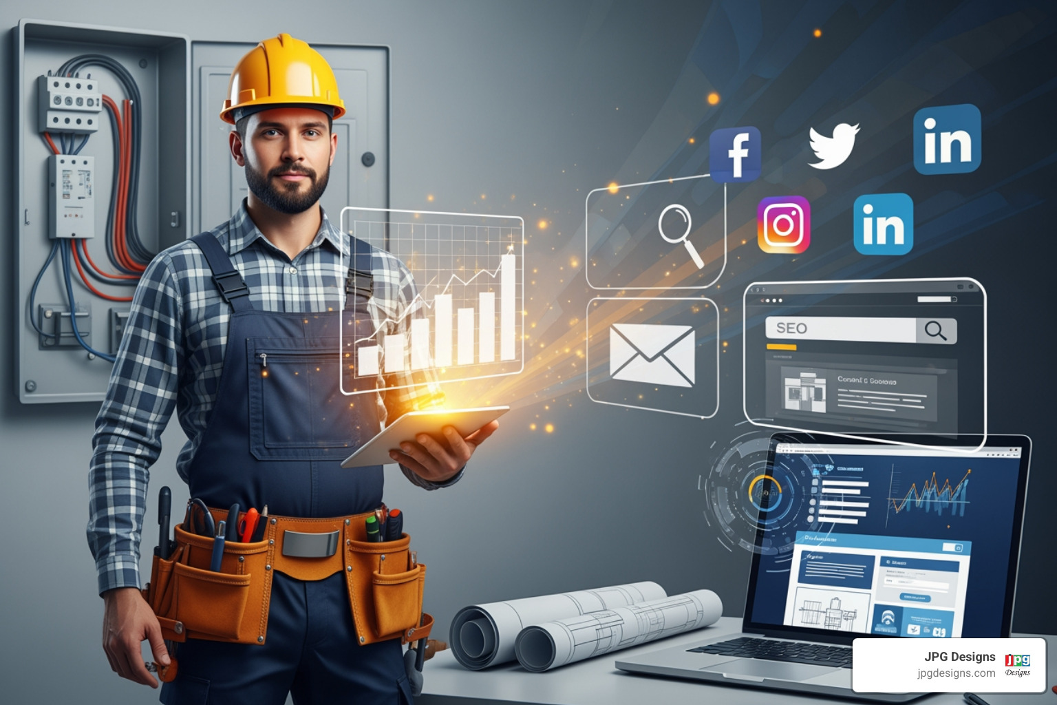 dashboard showing leads from different marketing channels - digital marketing for electricians