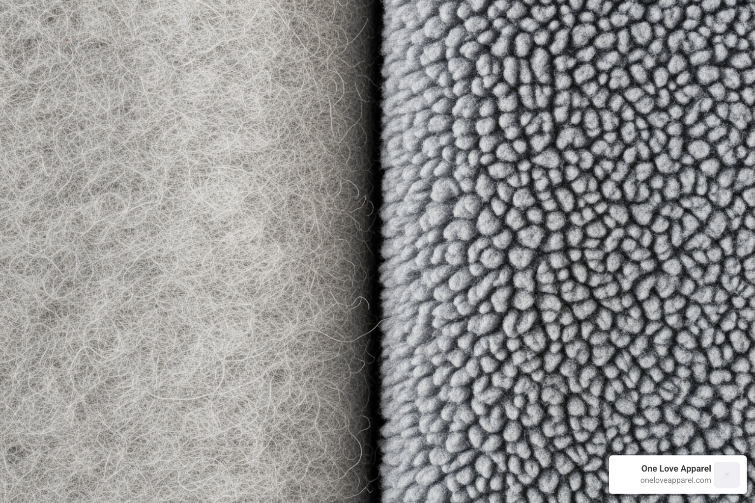 close up of merino wool and synthetic fleece - mens running beanie