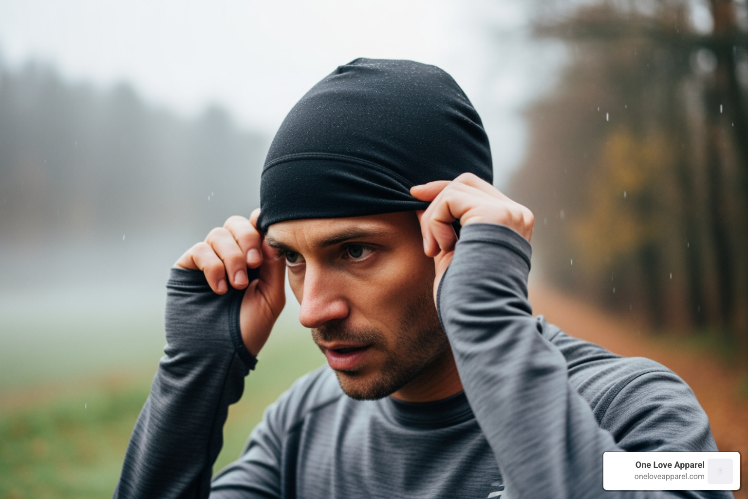 runner adjusting beanie - mens running beanie