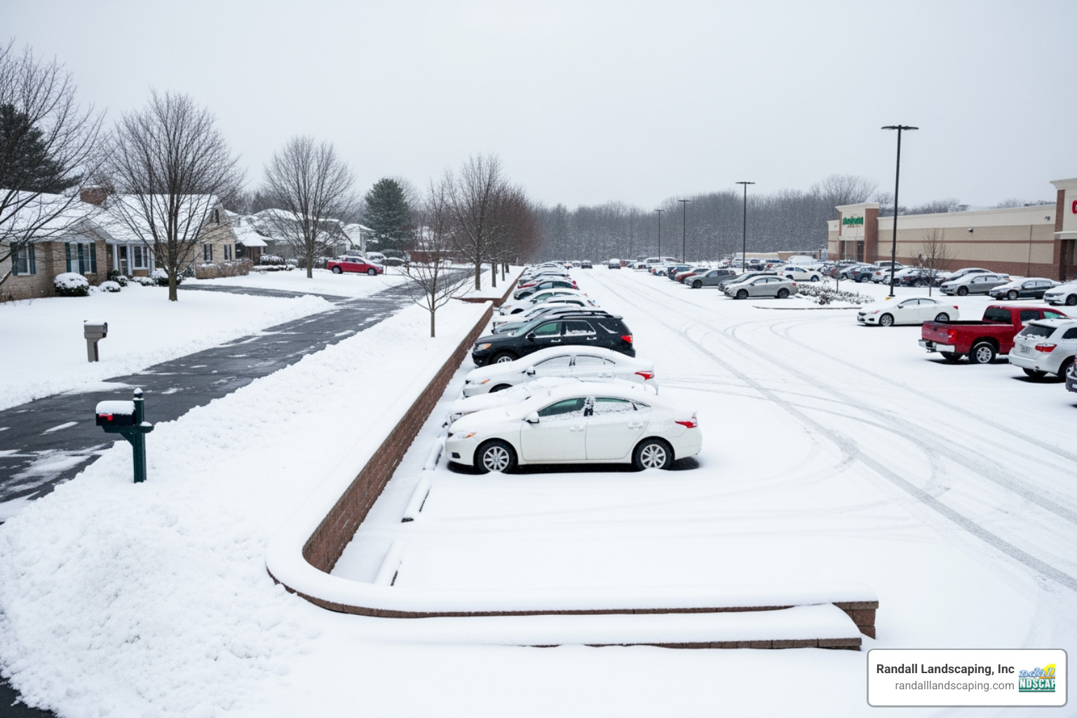residential driveway vs. large commercial parking lot - snow removal price per square foot