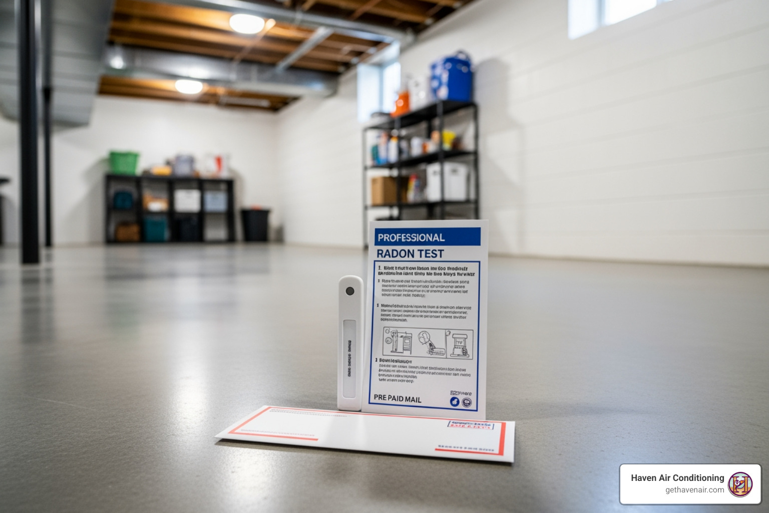 a professional radon test kit placed in a residential basement, indicating a focus on home safety and air quality - epa indoor air a professional radon test kit placed in a residential basement, indicating a focus on home safety and air quality - epa indoor air