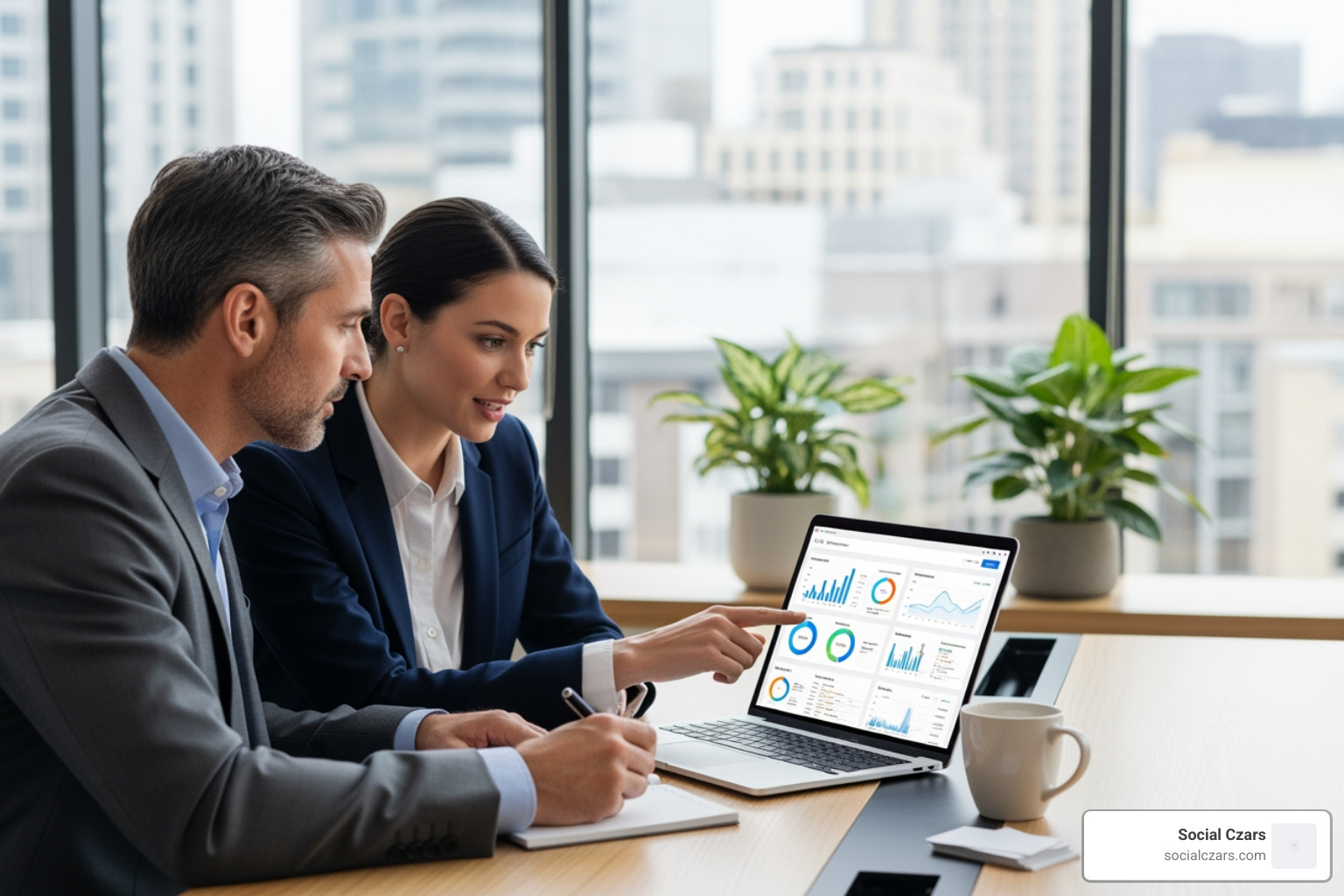 collaborative meeting between an agency and a client reviewing a report - custom seo reports in your company design miami fl collaborative meeting between an agency and a client reviewing a report - custom seo reports in your company design miami fl